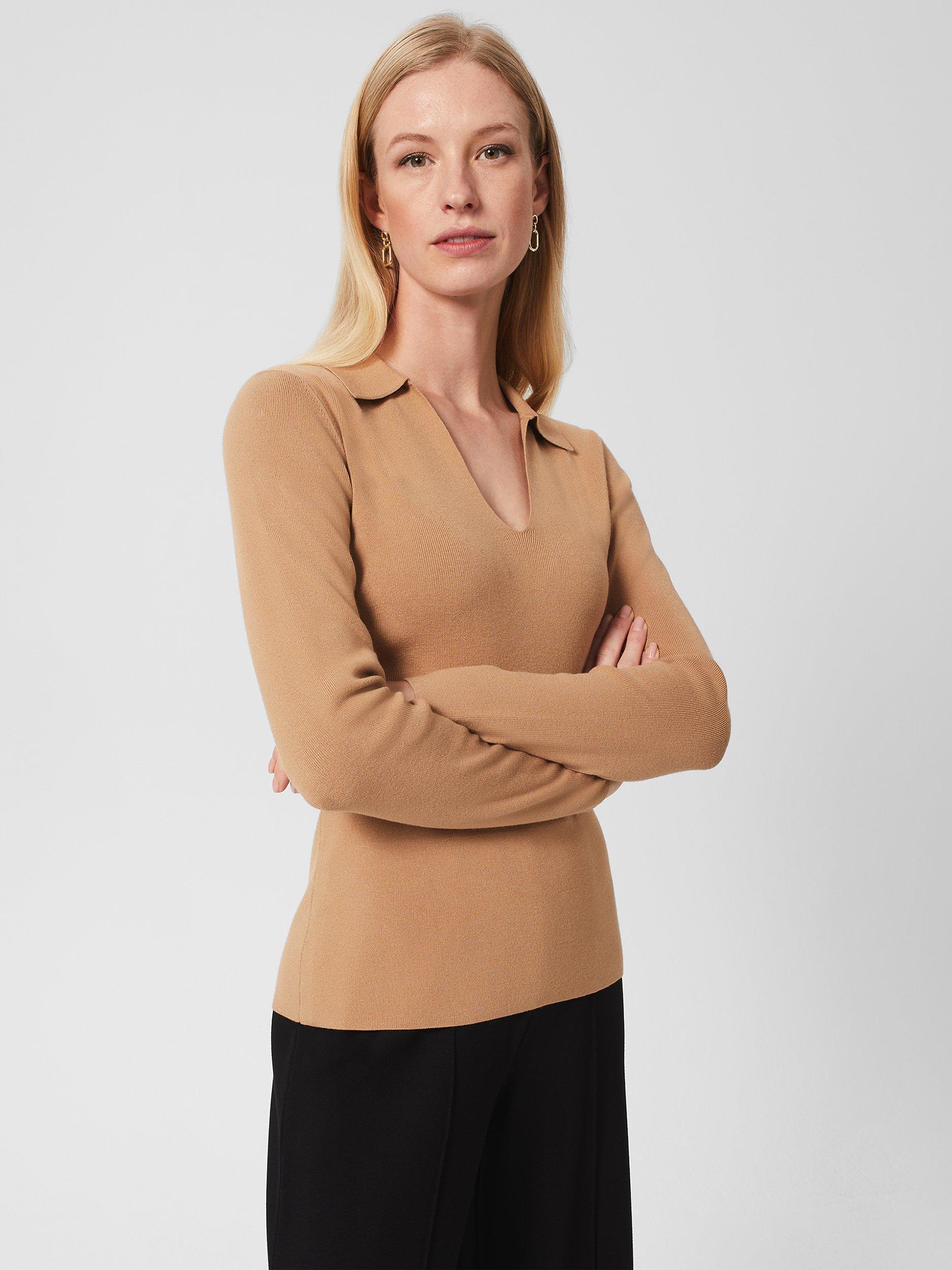 Hobbs Tara Polo Jumper, Camel