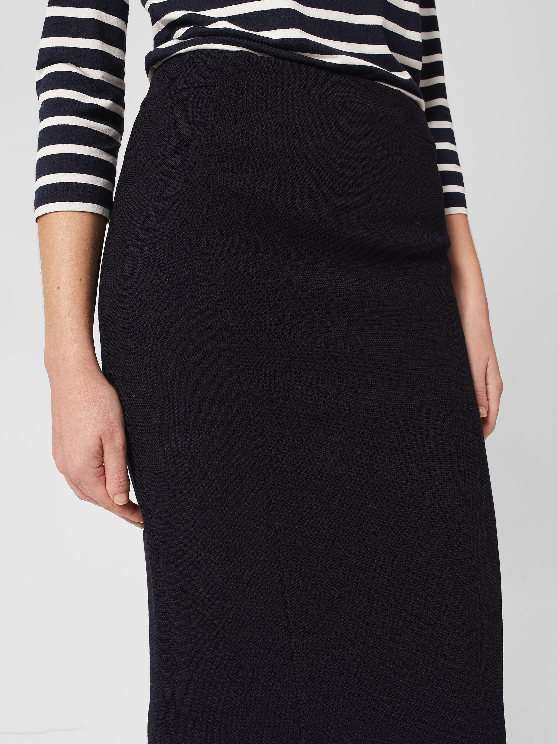 Hobbs Mia Pencil Knee Length Skirt, Navy, 14