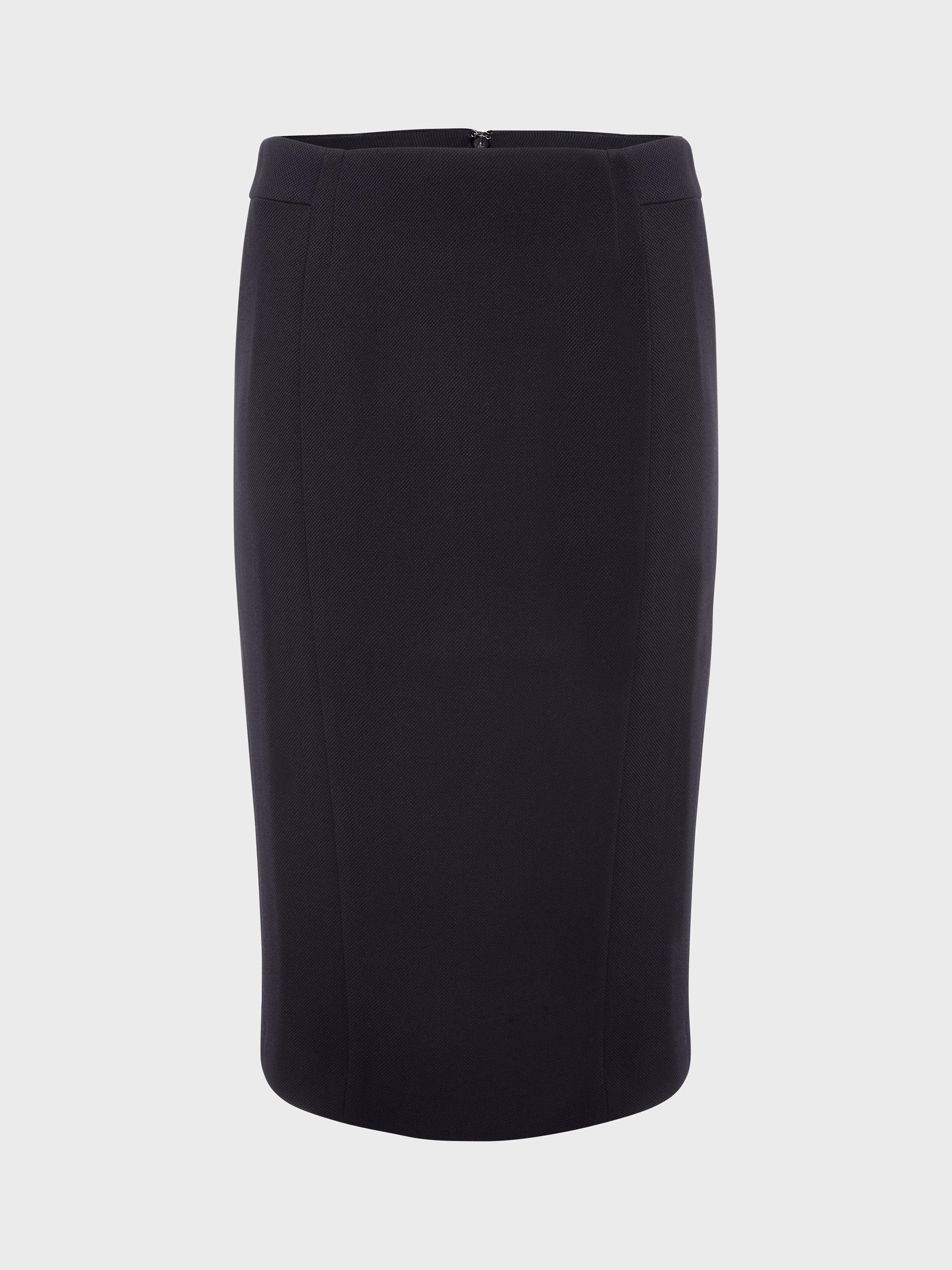 Hobbs Mia Pencil Knee Length Skirt, Navy, 14