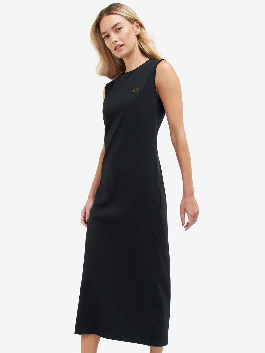 Barbour International Fullcourt Midi Dress, Black, 10