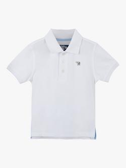 Trotters Kids' Harry Pique Polo Shirt, White