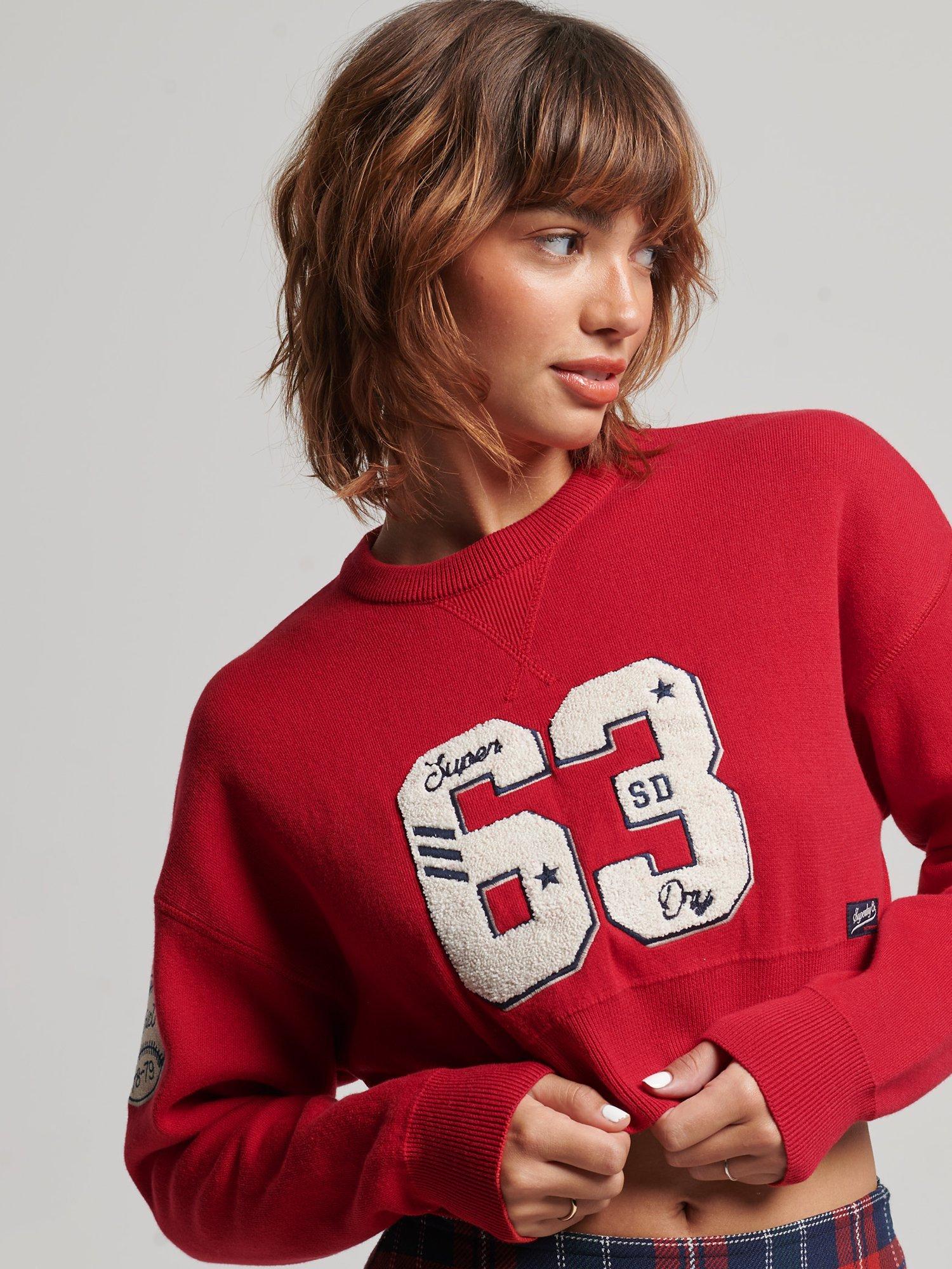 Superdry Varsity Crop Crew Jumper
