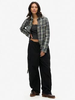 Superdry Baggy Parachute Pants, Black
