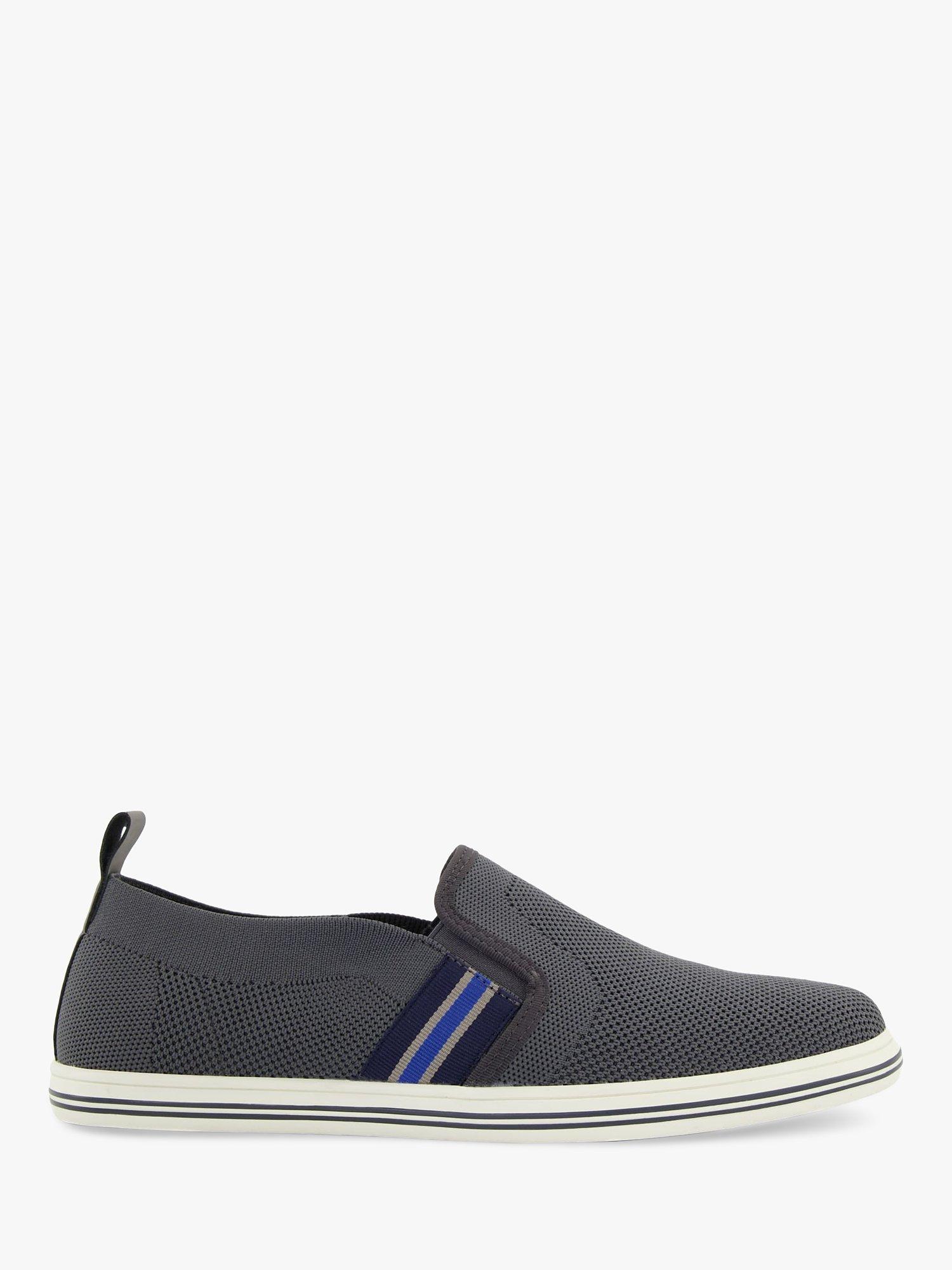 Dune Broader Stripe Detail Casual Shoes, Grey-fabric