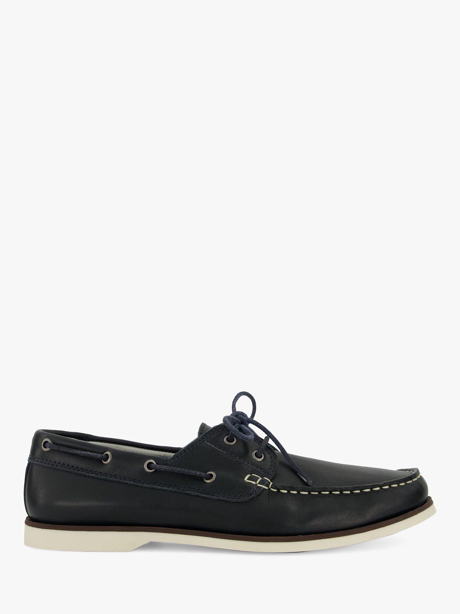 Dune Blusey Leather Casual Deck Shoes, Navy