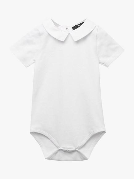 Trotters Baby Monty Jersey Bodysuit, White, White