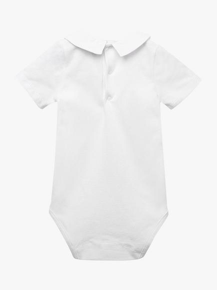 Trotters Baby Monty Jersey Bodysuit, White - view 2, White
