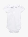 Trotters Baby Katie Anglaise Short Sleeve Bodysuit, White