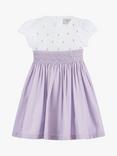 Trotters Kids' Rose Hand-Smocked Dress, Lilac