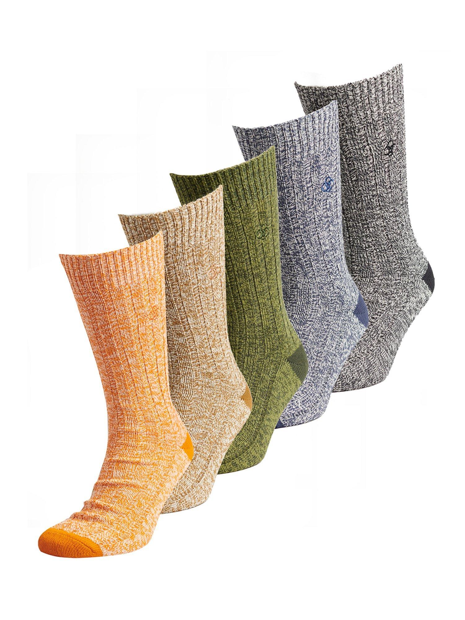 Superdry Organic Cotton Blend Ribbed Sock Gift Set, Outdoor, XS-S