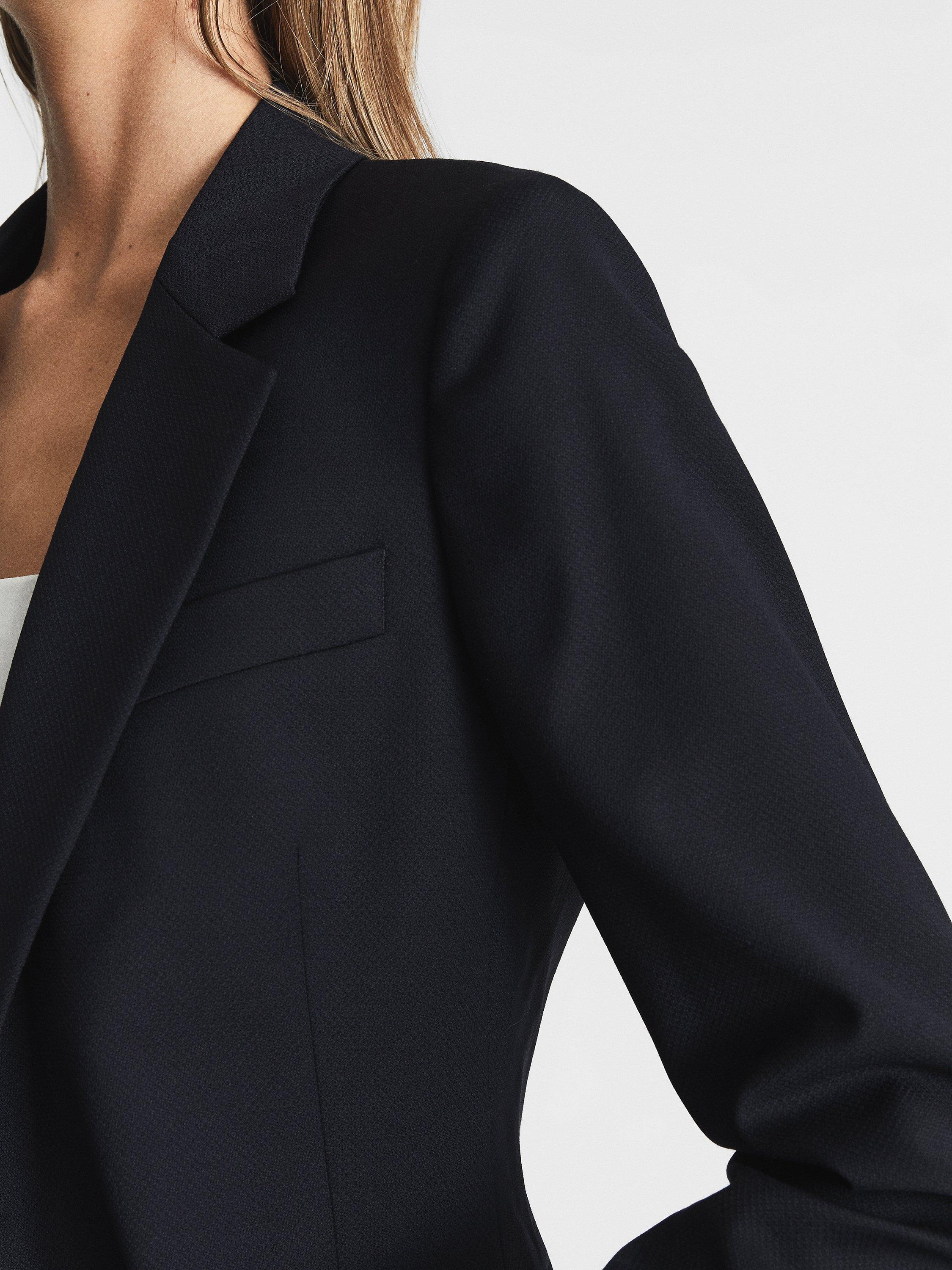 Product image 5 of 5, which shows Reiss Haisley Petite Wool Blend Blazer, Navy, 4