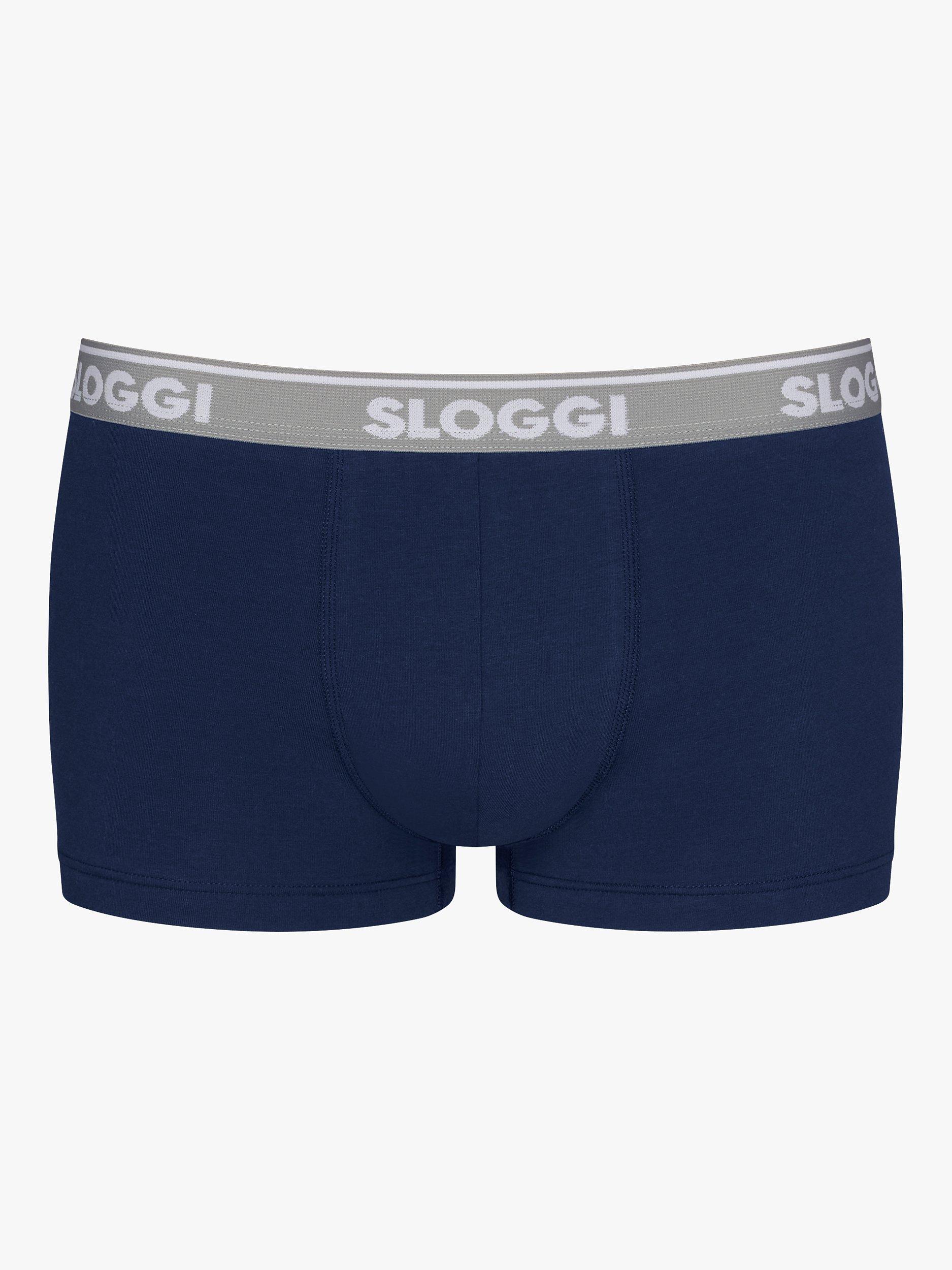 Product image 3 of 3, which shows sloggi GO ABC Cotton Stretch Hipster Trunks, Pack of 6, Grey, XL
