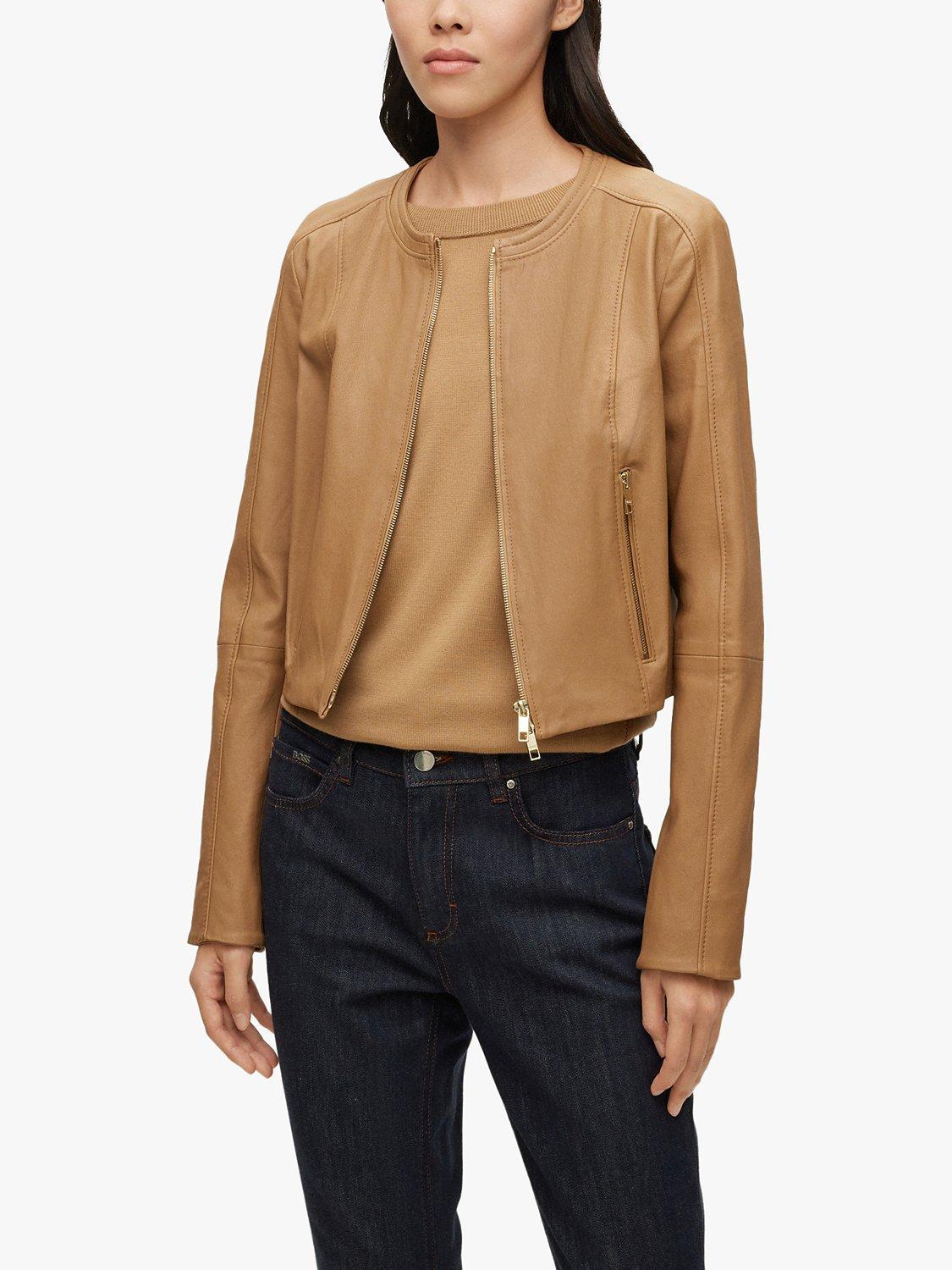 HUGO BOSS Sajosa Leather Biker Jacket
