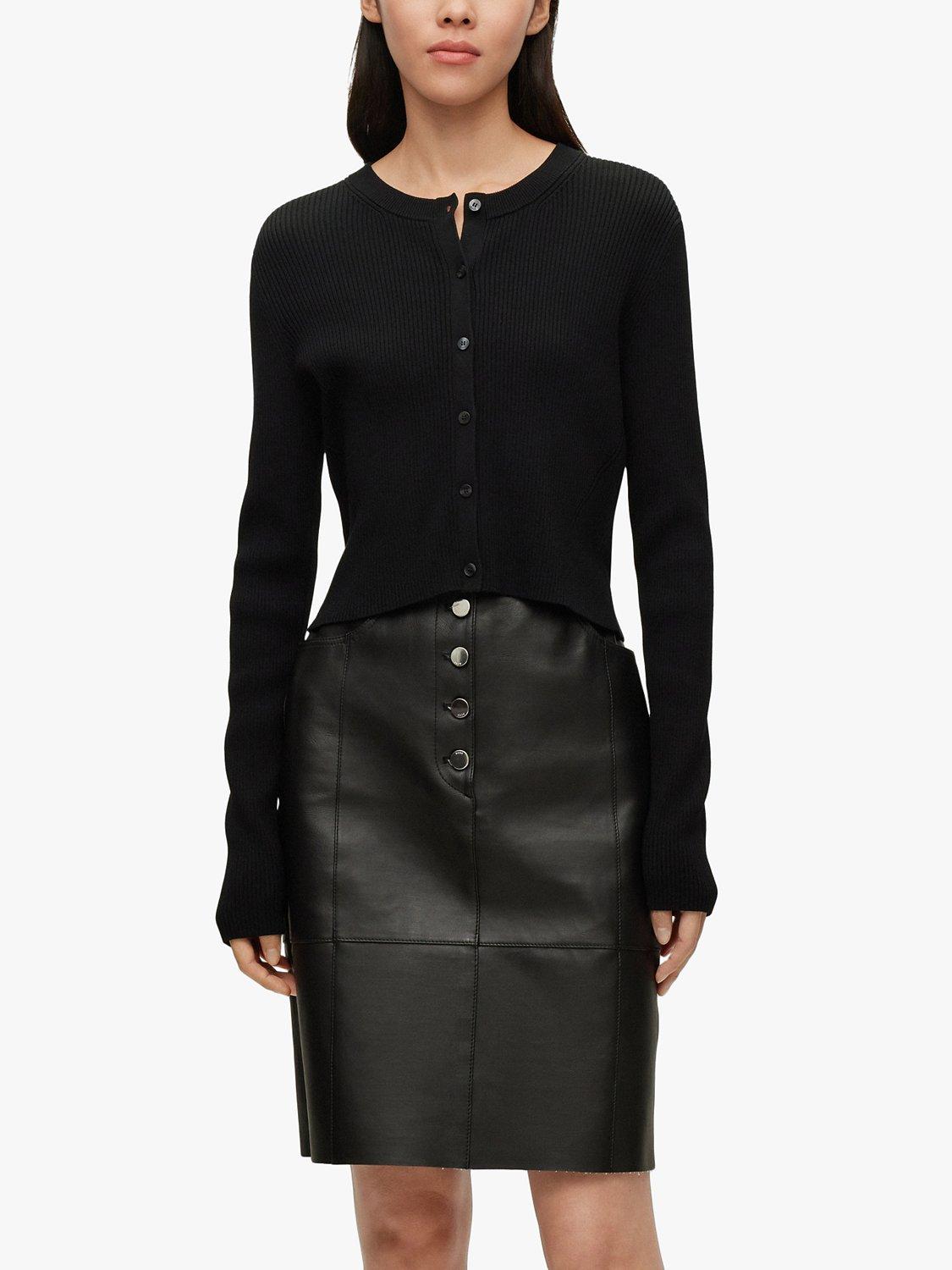 Product image 1 of 5, which shows HUGO BOSS Fahara Cardigan, Black, XL