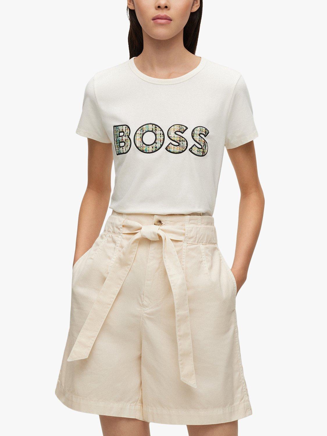Product image 1 of 5, which shows HUGO BOSS Eventsa Logo T-Shirt, Open White, XL