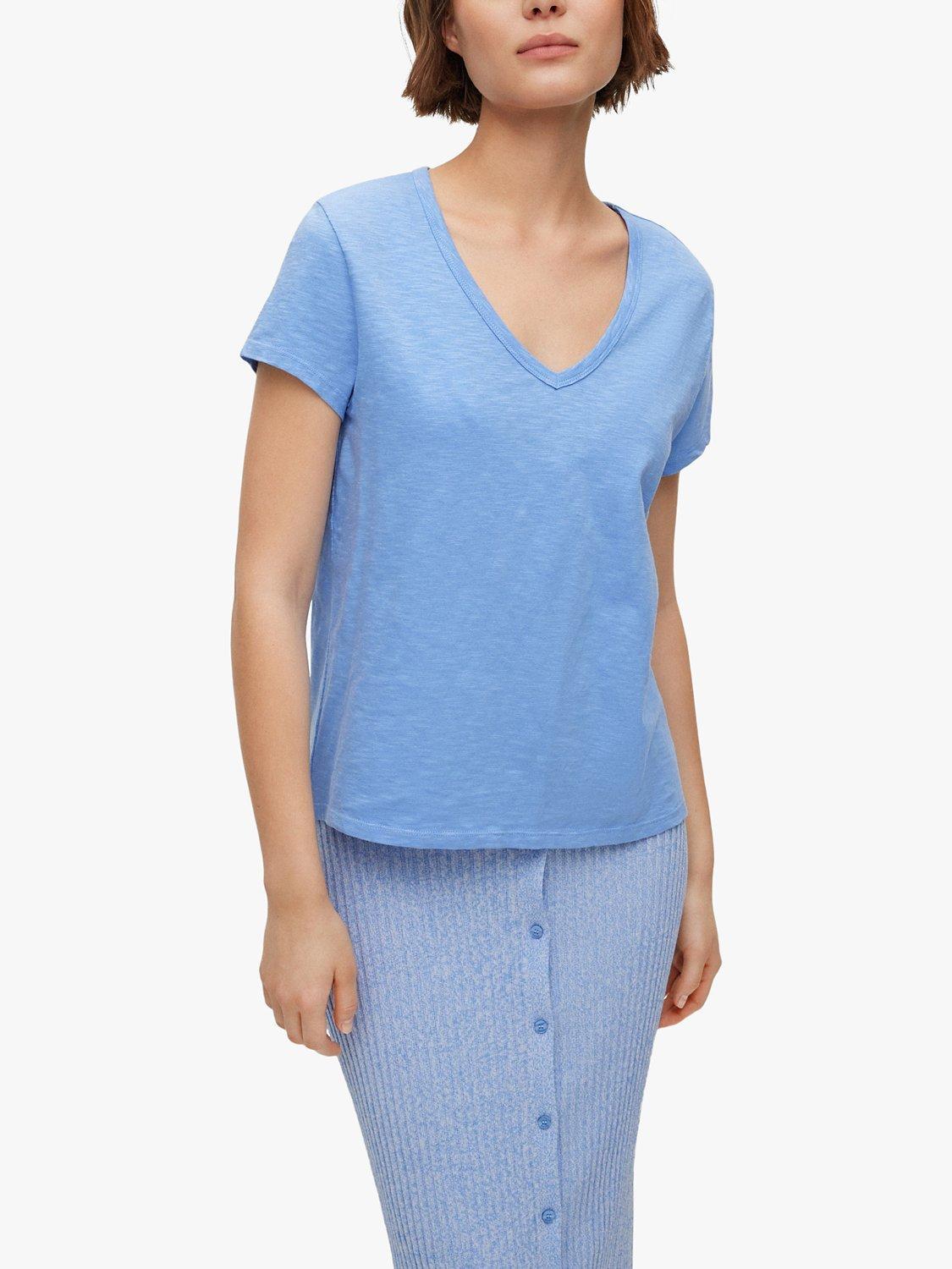 HUGO BOSS Eslenza V Neck T-Shirt, Open Blue