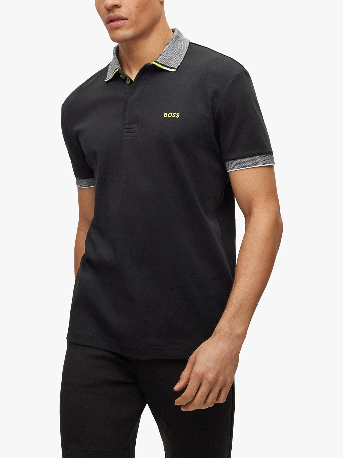 BOSS Paddy Regular Fit Polo Shirt, Black