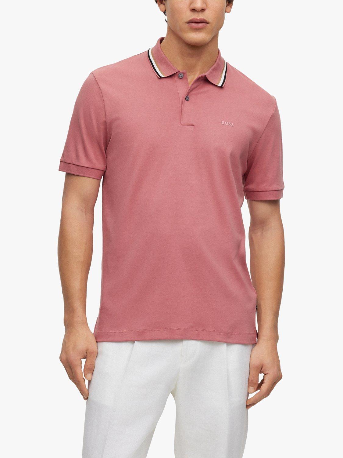 Product image 1 of 4, which shows BOSS Penrose Slim Fit Polo Shirt, Pink, XXXL