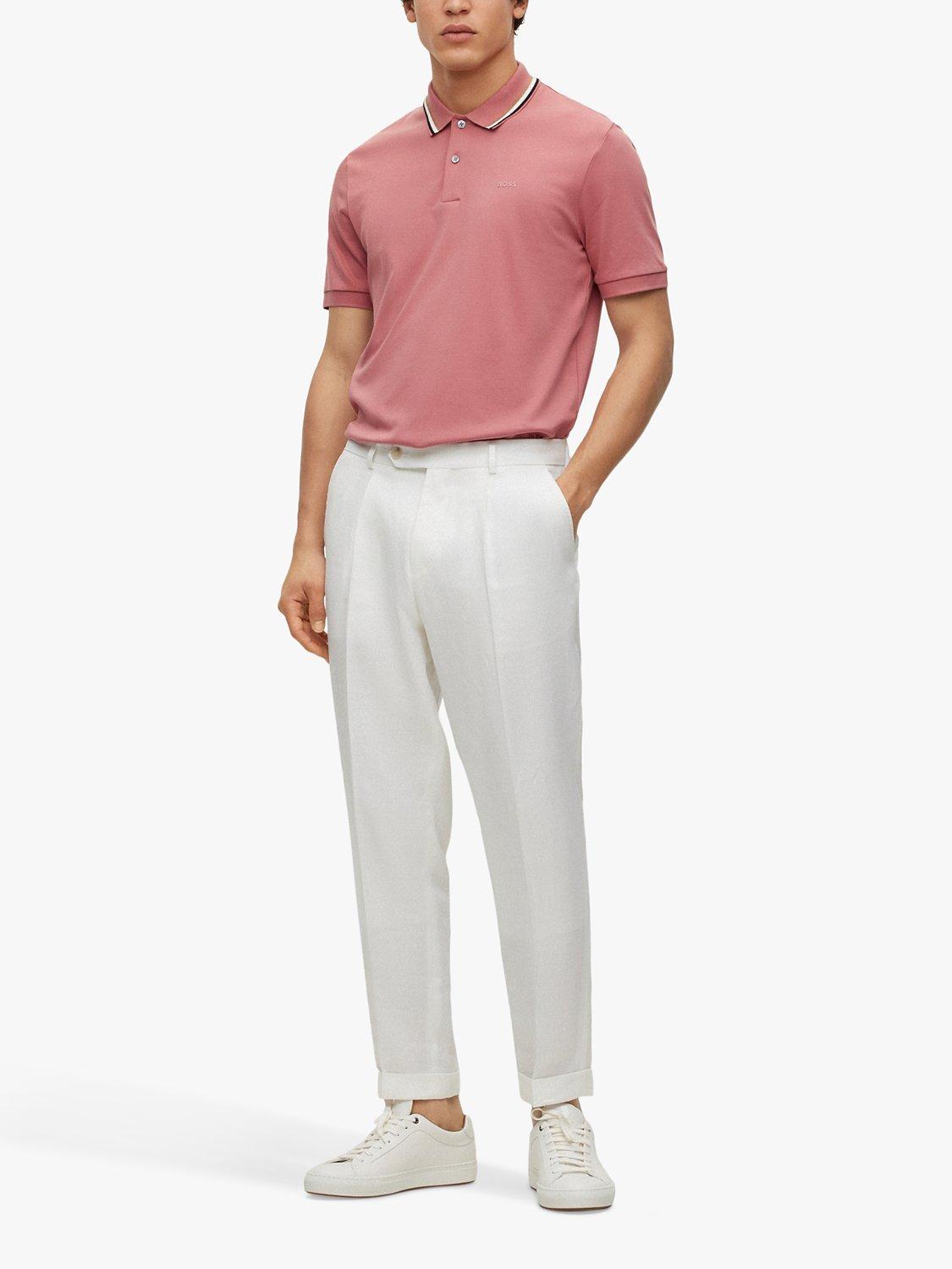 Product image 2 of 4, which shows BOSS Penrose Slim Fit Polo Shirt, Pink, XXXL