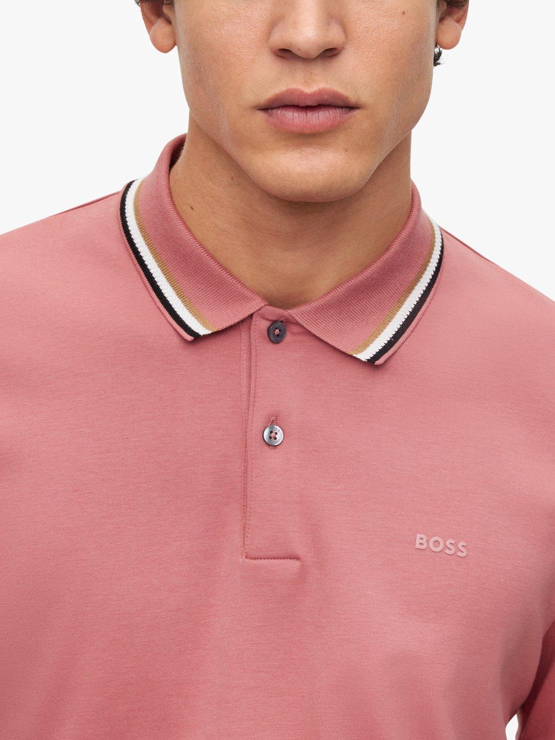 BOSS Penrose Slim Fit Polo Shirt, Pink, XXXL