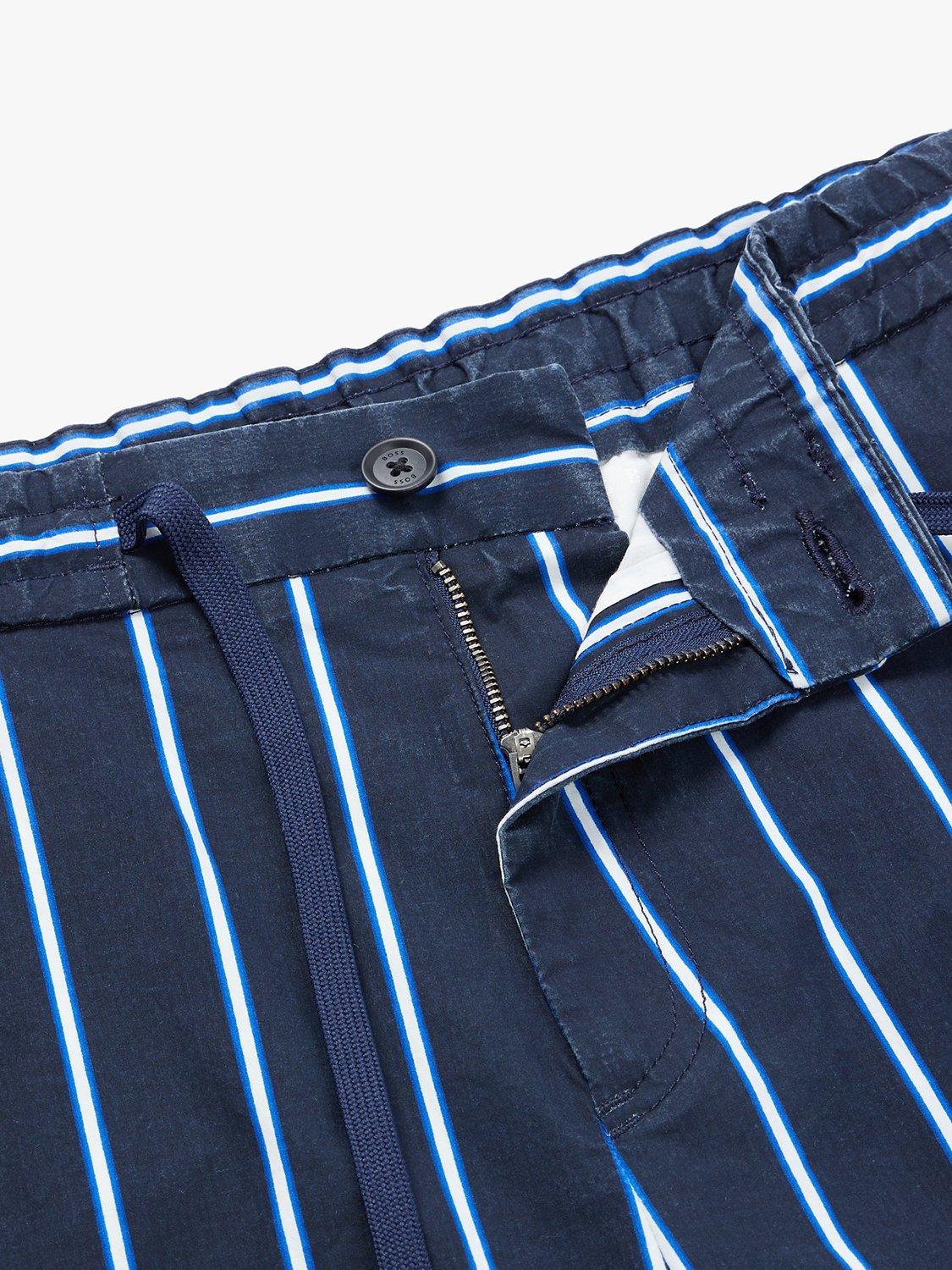 Product image 4 of 4, which shows HUGO BOSS Kacey Stripe Shorts, Dark Blue/White, 42R