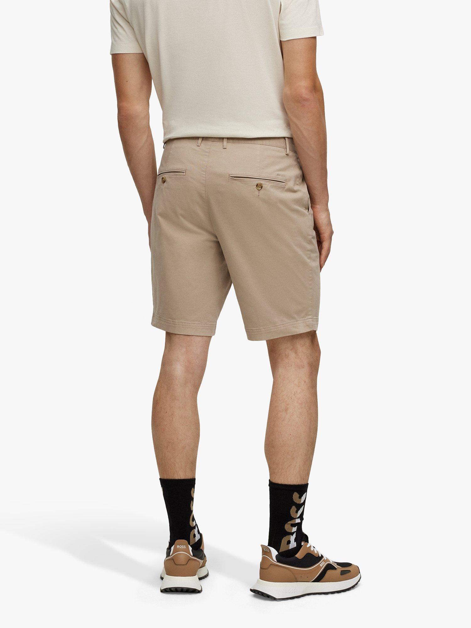 Product image 2 of 6, which shows BOSS Slice Slim Fit Chino Shorts, Open Beige, 28R