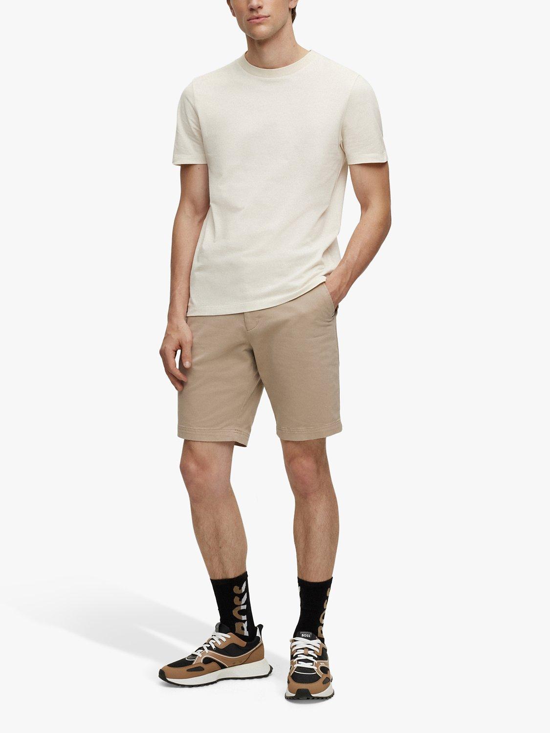 Product image 3 of 6, which shows BOSS Slice Slim Fit Chino Shorts, Open Beige, 28R