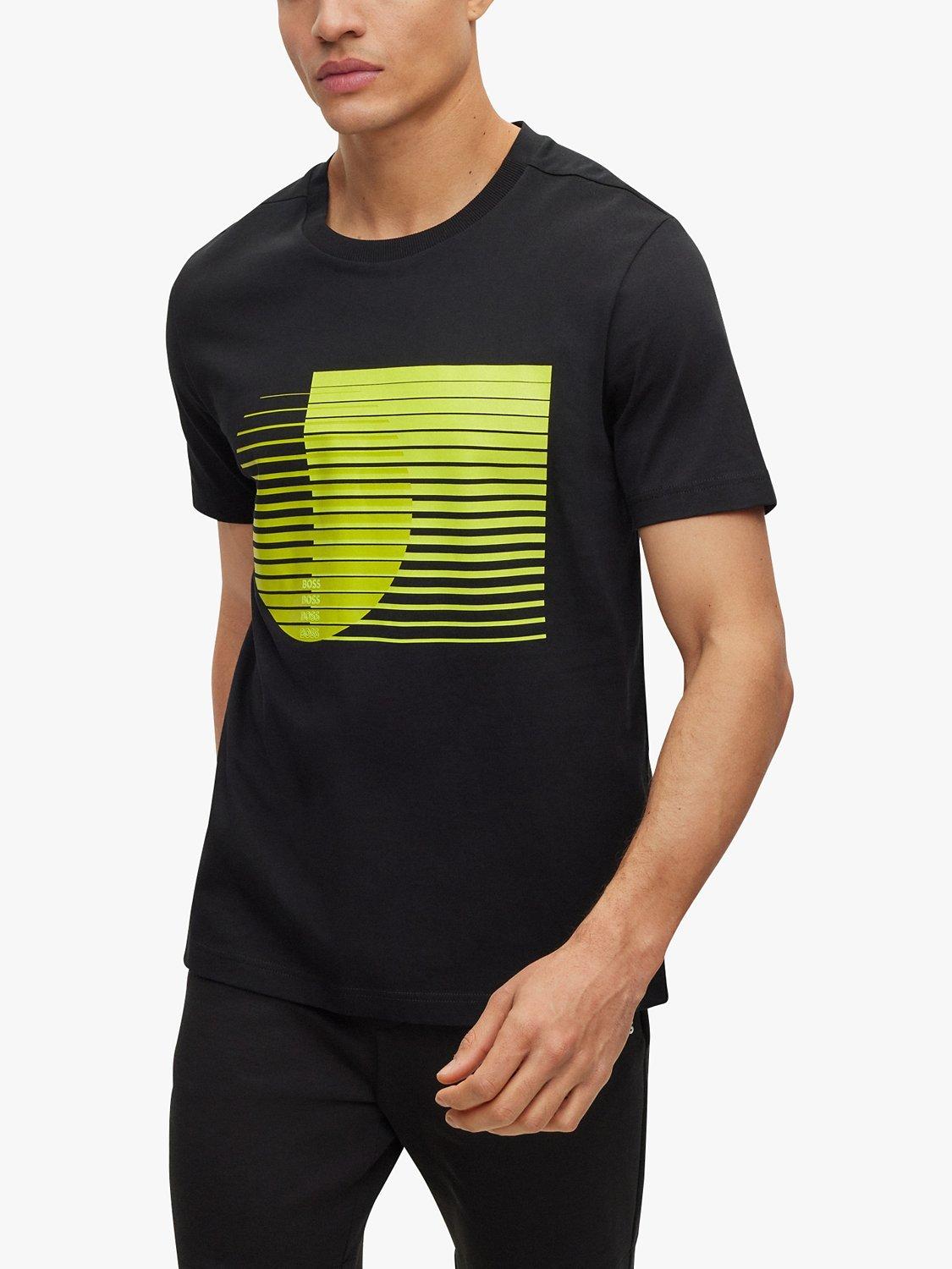 BOSS Flag Artwork Print T-Shirt, Black