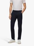 BOSS Kaito Cotton Blend Slim Fit Trousers, Dark Blue