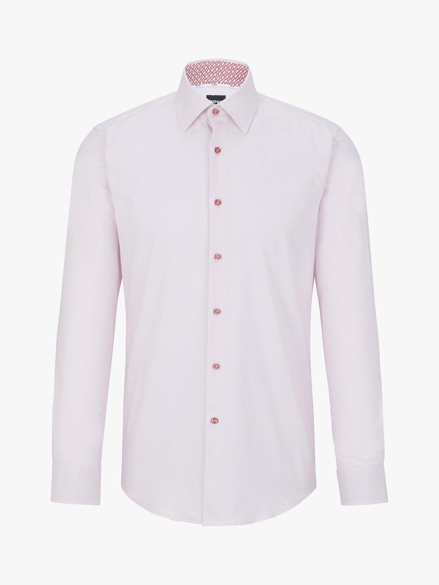 Product image 4 of 5, which shows HUGO Hank Kent Collar Long Sleeve Shirt, Light/Pastel Pink, 18