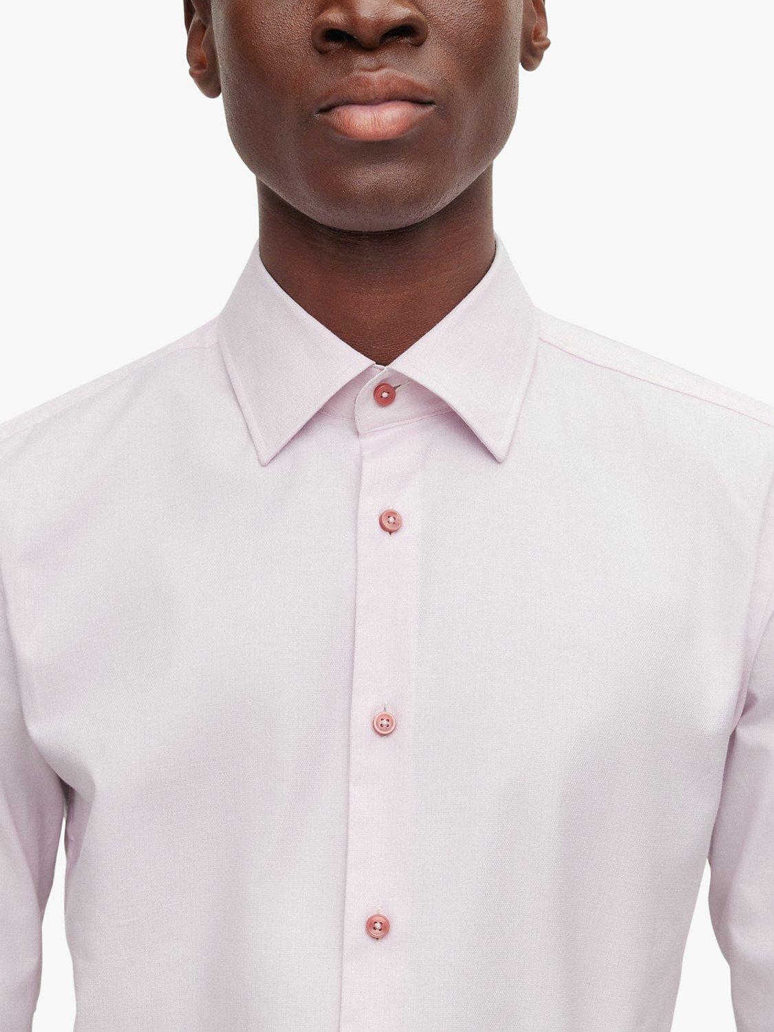 Product image 5 of 5, which shows HUGO Hank Kent Collar Long Sleeve Shirt, Light/Pastel Pink, 18