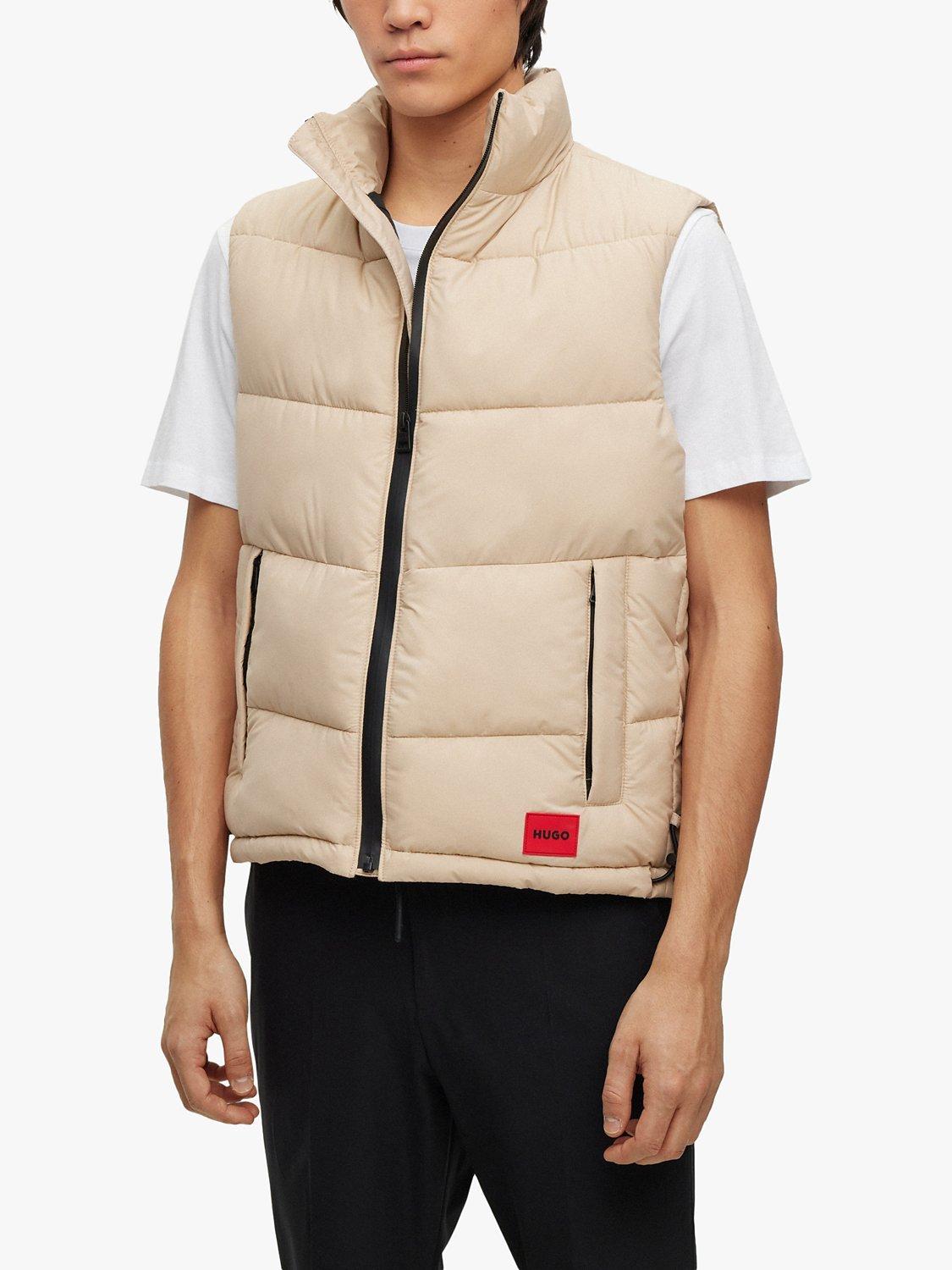 HUGO Baltino Zip Gilet, Light Beige