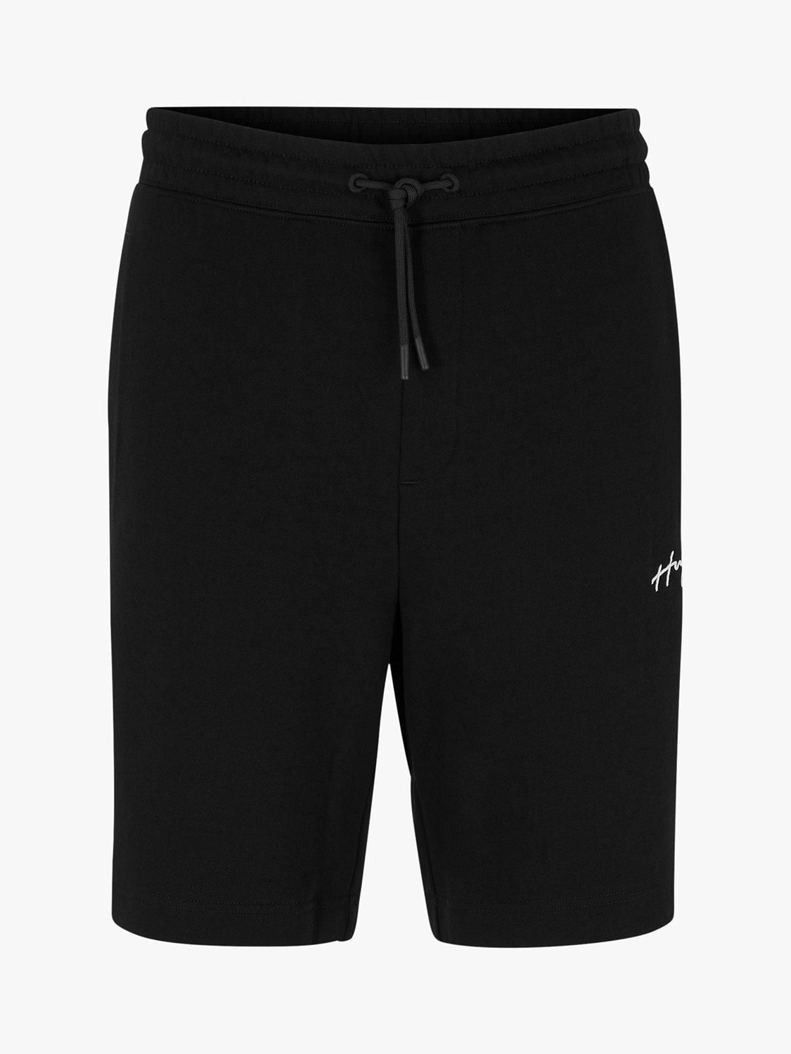 HUGO Dampinas Cotton Sweat Shorts, Black