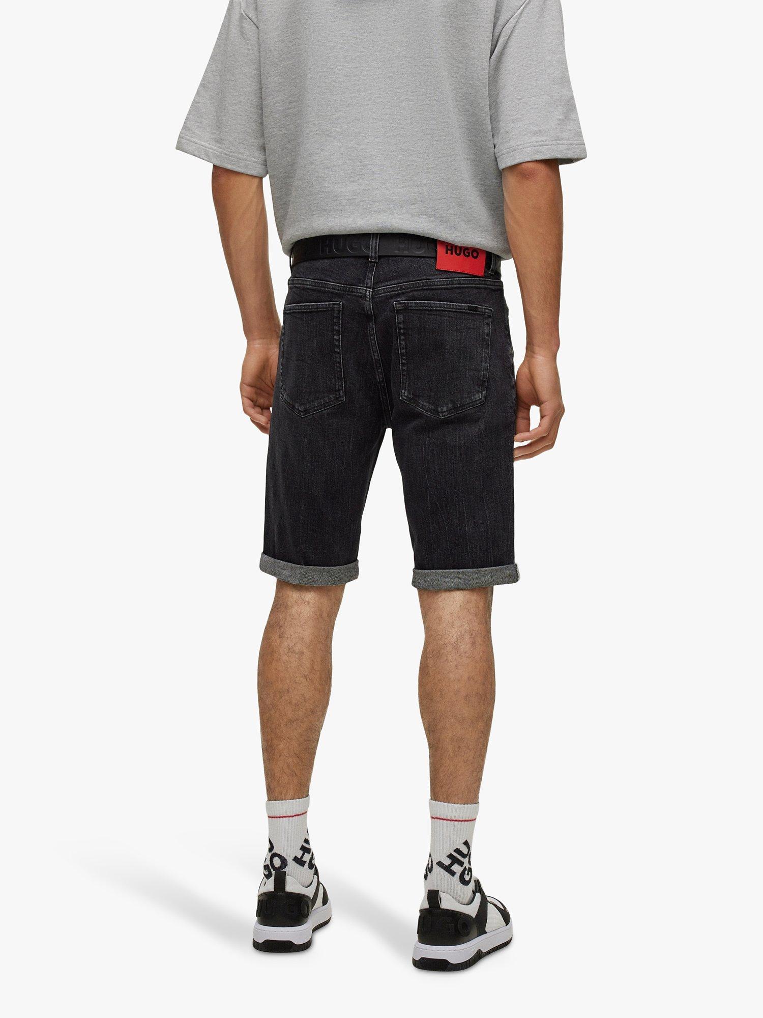 Product image 2 of 5, which shows HUGO Denim Shorts, Charcoal, 32