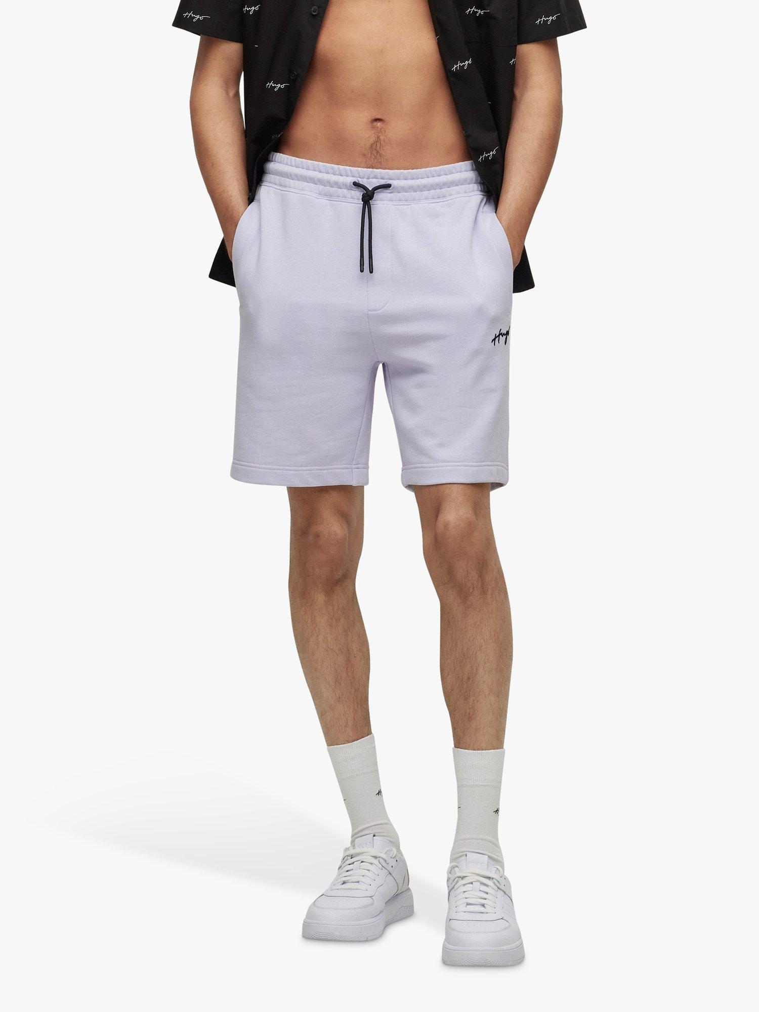 HUGO Dampinas Cotton Sweat Shorts, Light/Pastel Purple
