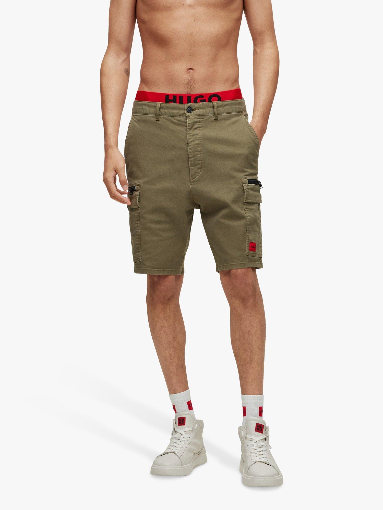 Product image 1 of 5, which shows HUGO Johnny Slim Fit Cargo Shorts, Open Green, 29