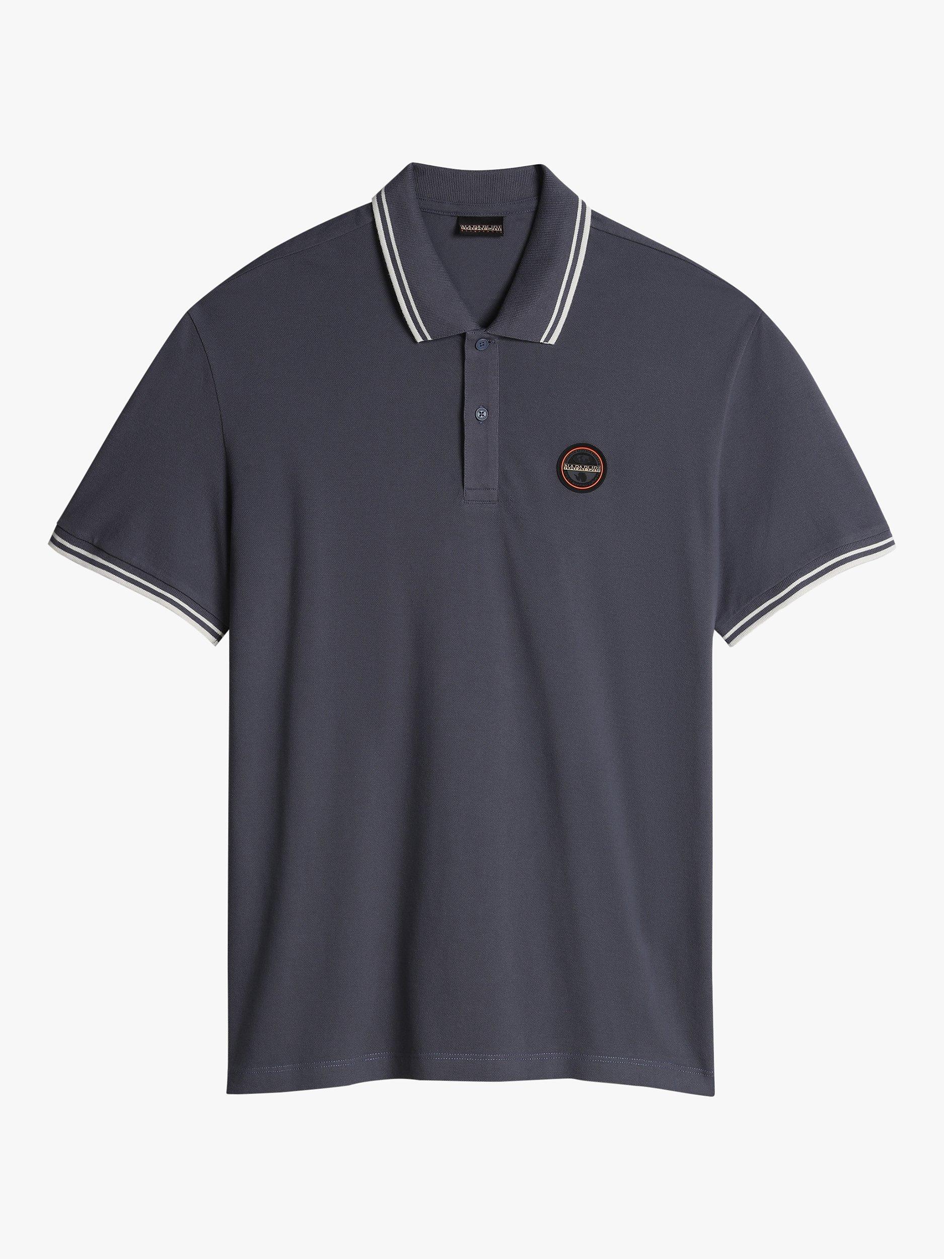 Napapijri Macas Short Sleeve Polo Top, Blu Grisail B4D