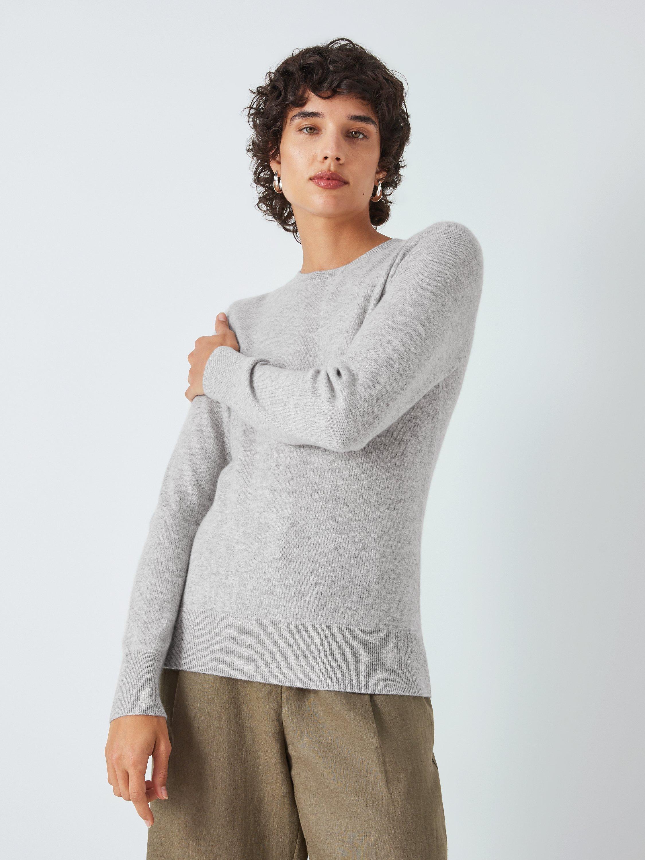 Product image 1 of 6, which shows John Lewis Cashmere Crew Neck Jumper, Grey, 8
