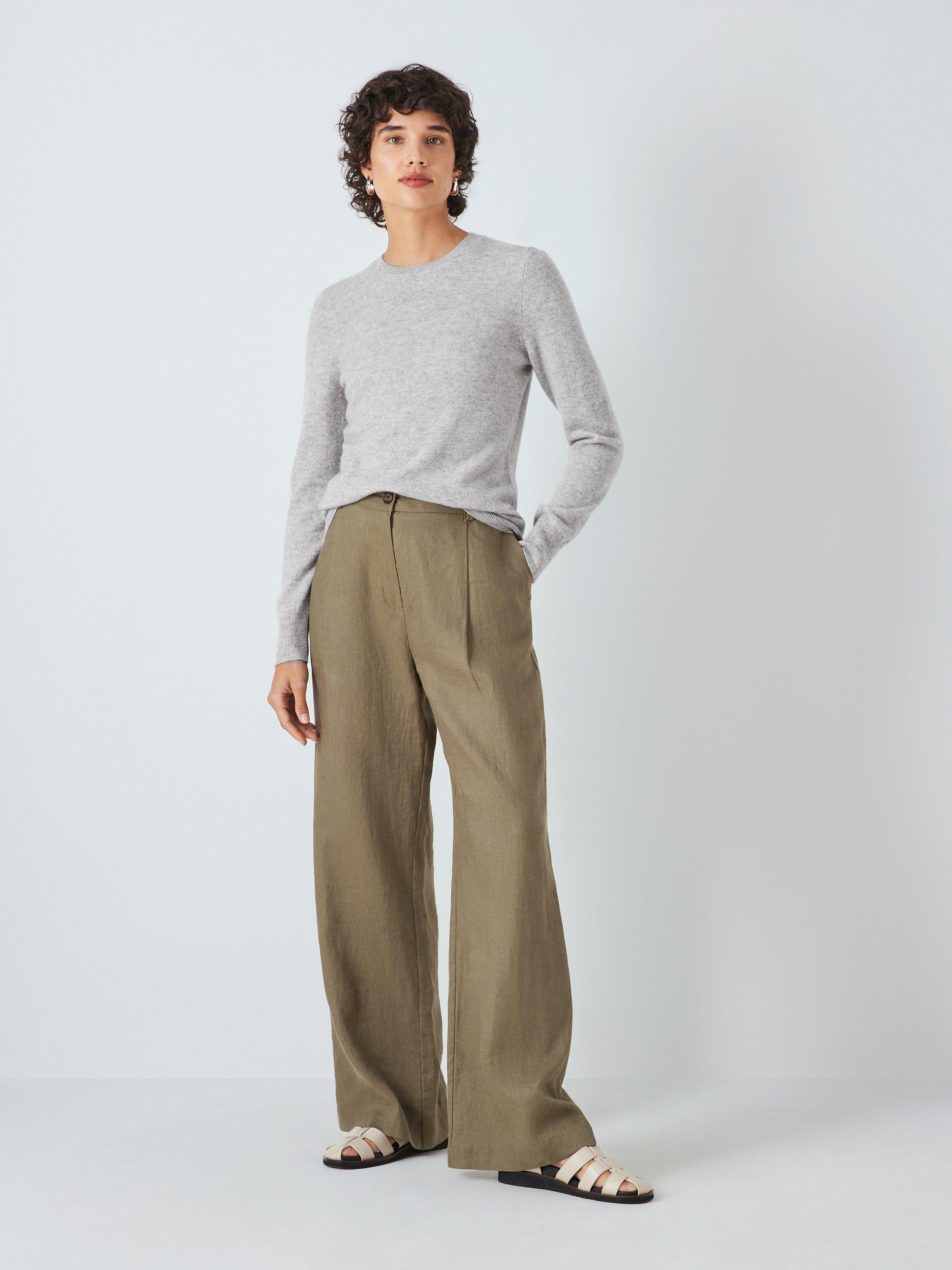 Product image 3 of 6, which shows John Lewis Cashmere Crew Neck Jumper, Grey, 8