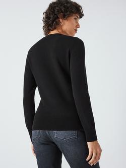 John Lewis Cashmere Crew Neck Jumper - view 2, Black