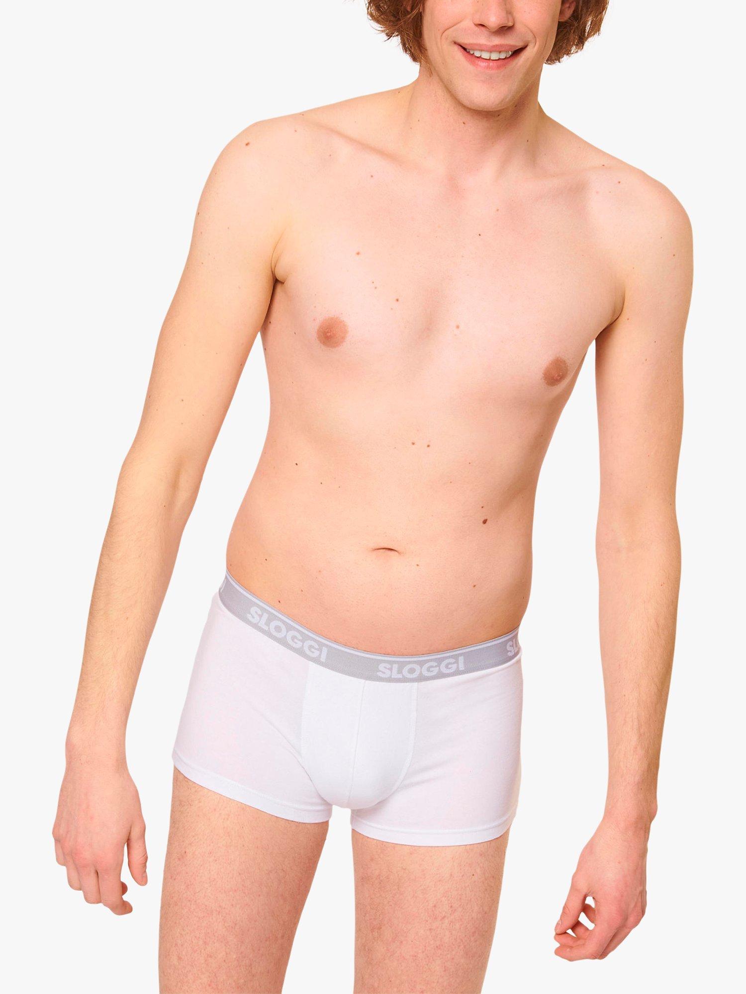 sloggi GO ABC Cotton Stretch Hipster Trunks, Pack of 6, White 