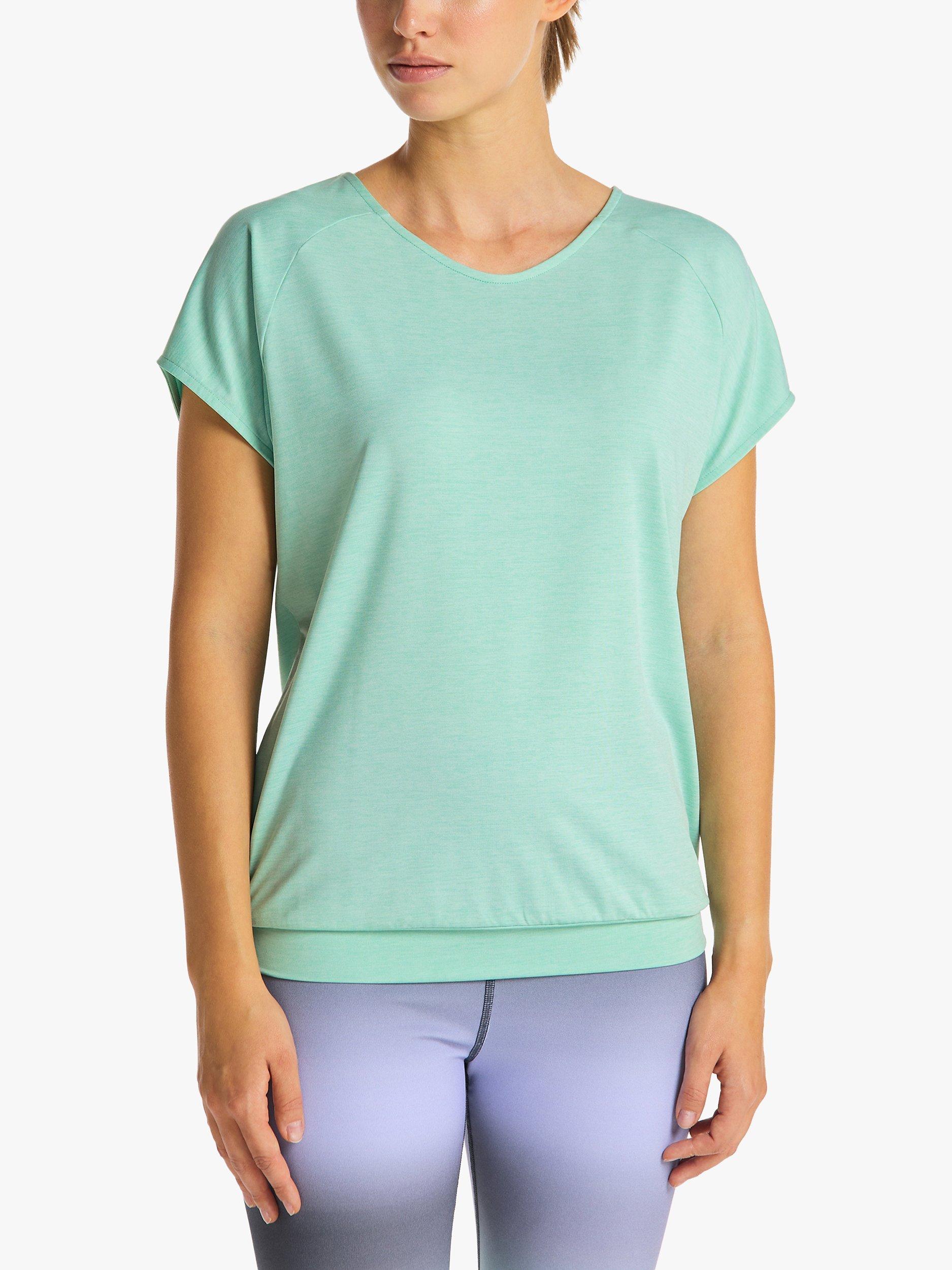 Product image 1 of 7, which shows Venice Beach Sui Short Sleeve Gym Top, Galaxy Green, XL
