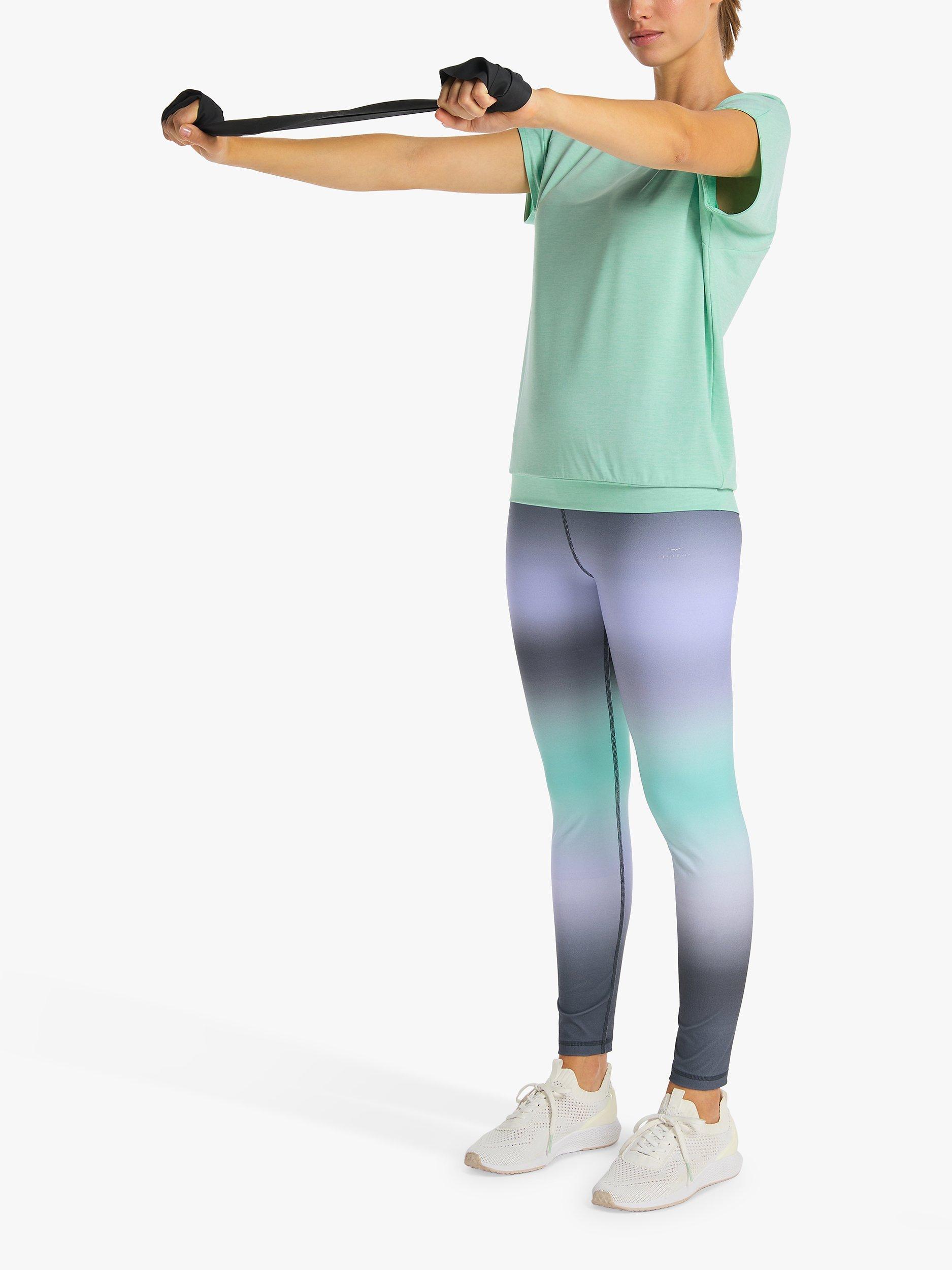 Product image 3 of 7, which shows Venice Beach Sui Short Sleeve Gym Top, Galaxy Green, XL