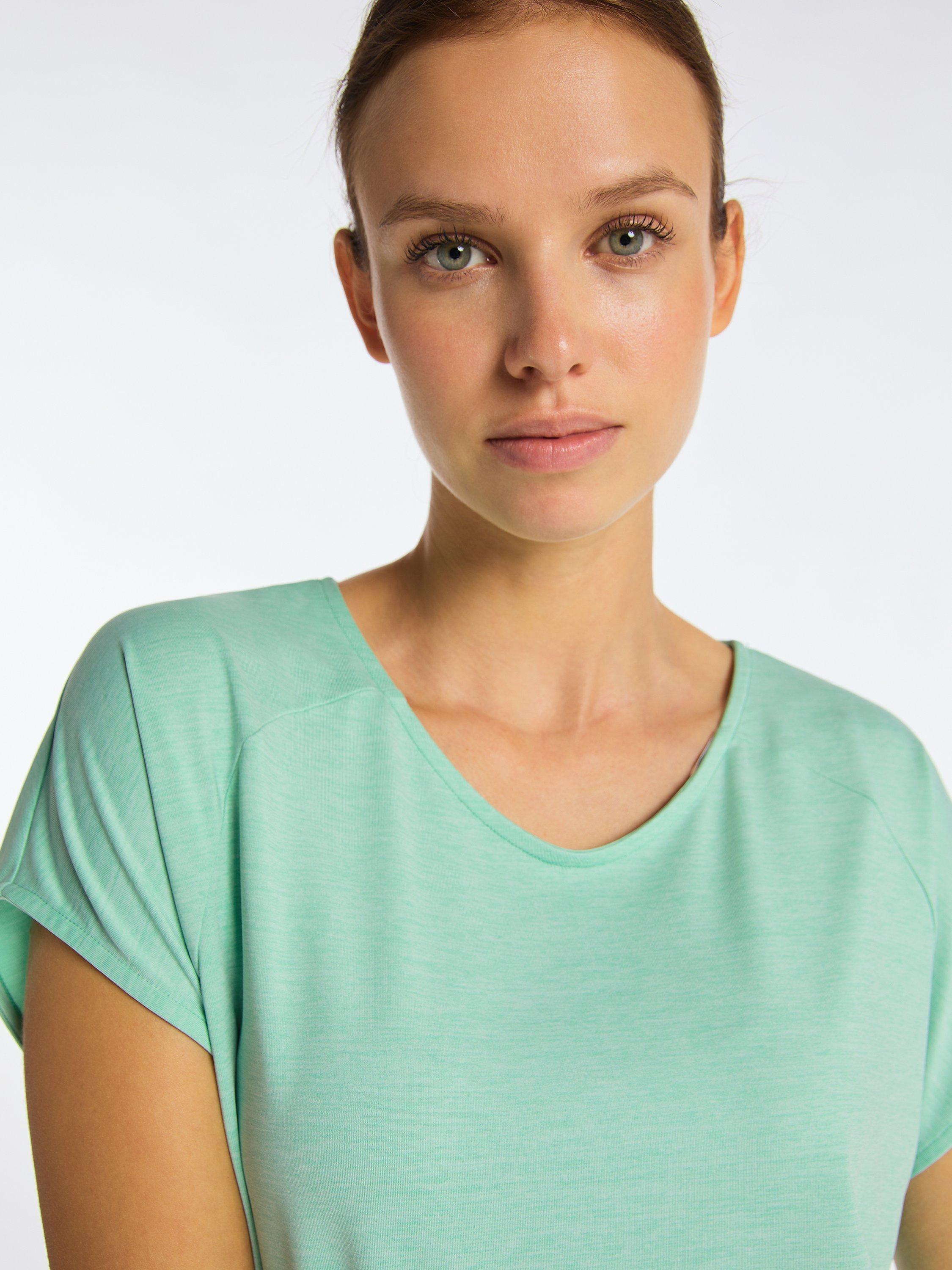Product image 7 of 7, which shows Venice Beach Sui Short Sleeve Gym Top, Galaxy Green, XL