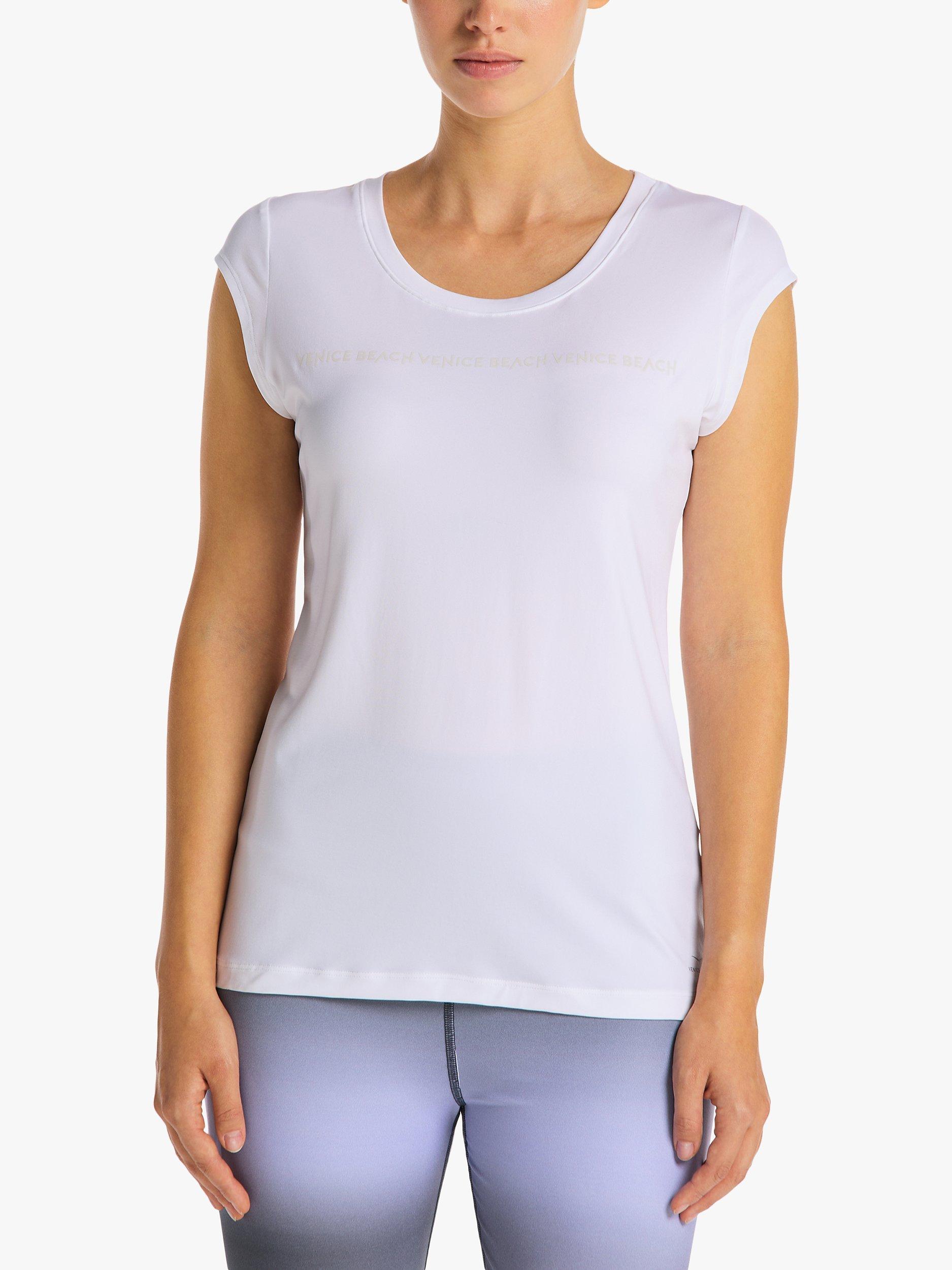 Product image 1 of 7, which shows Venice Beach Ruthie Gym Top, White, XS