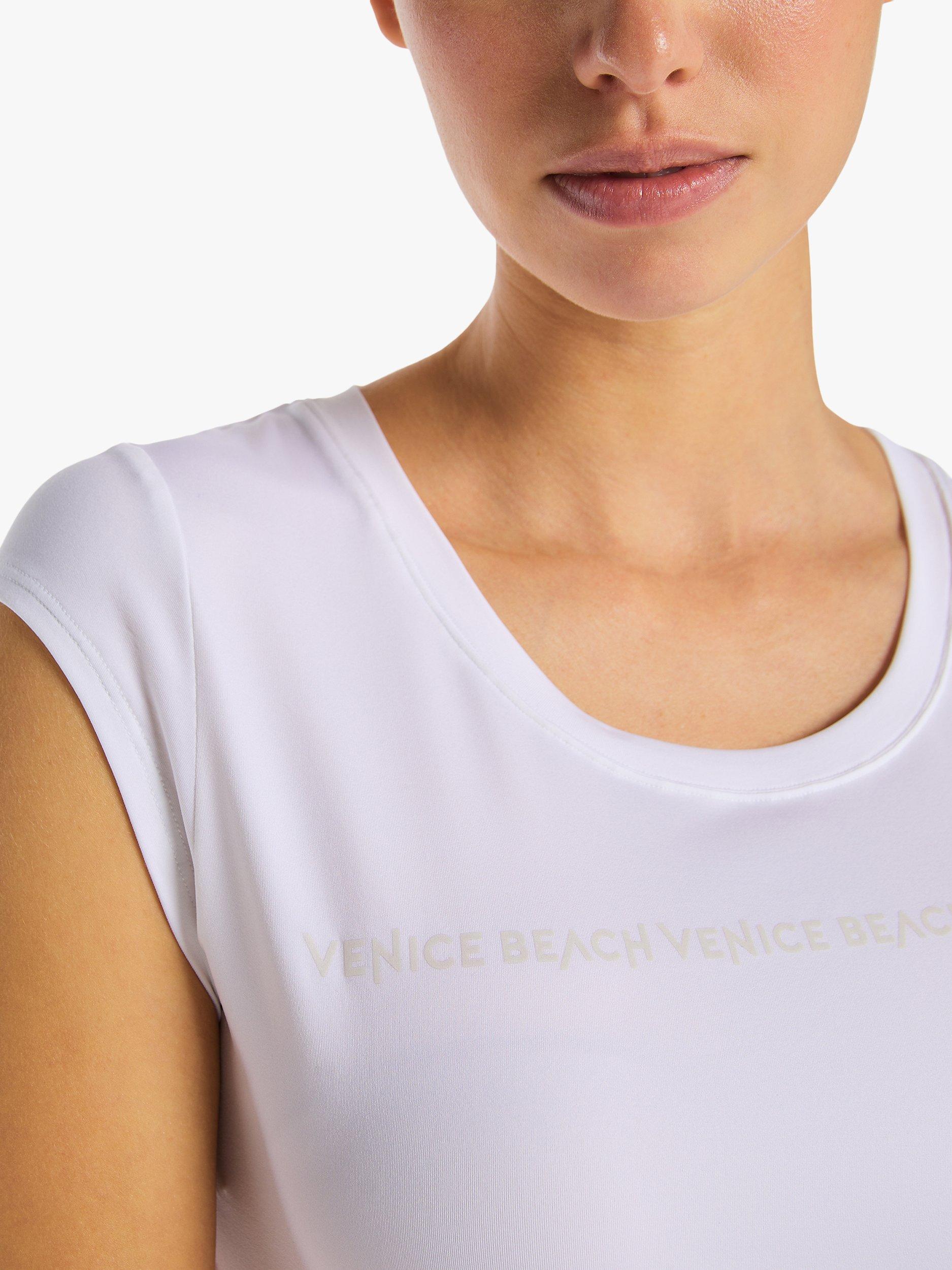 Product image 6 of 7, which shows Venice Beach Ruthie Gym Top, White, XS