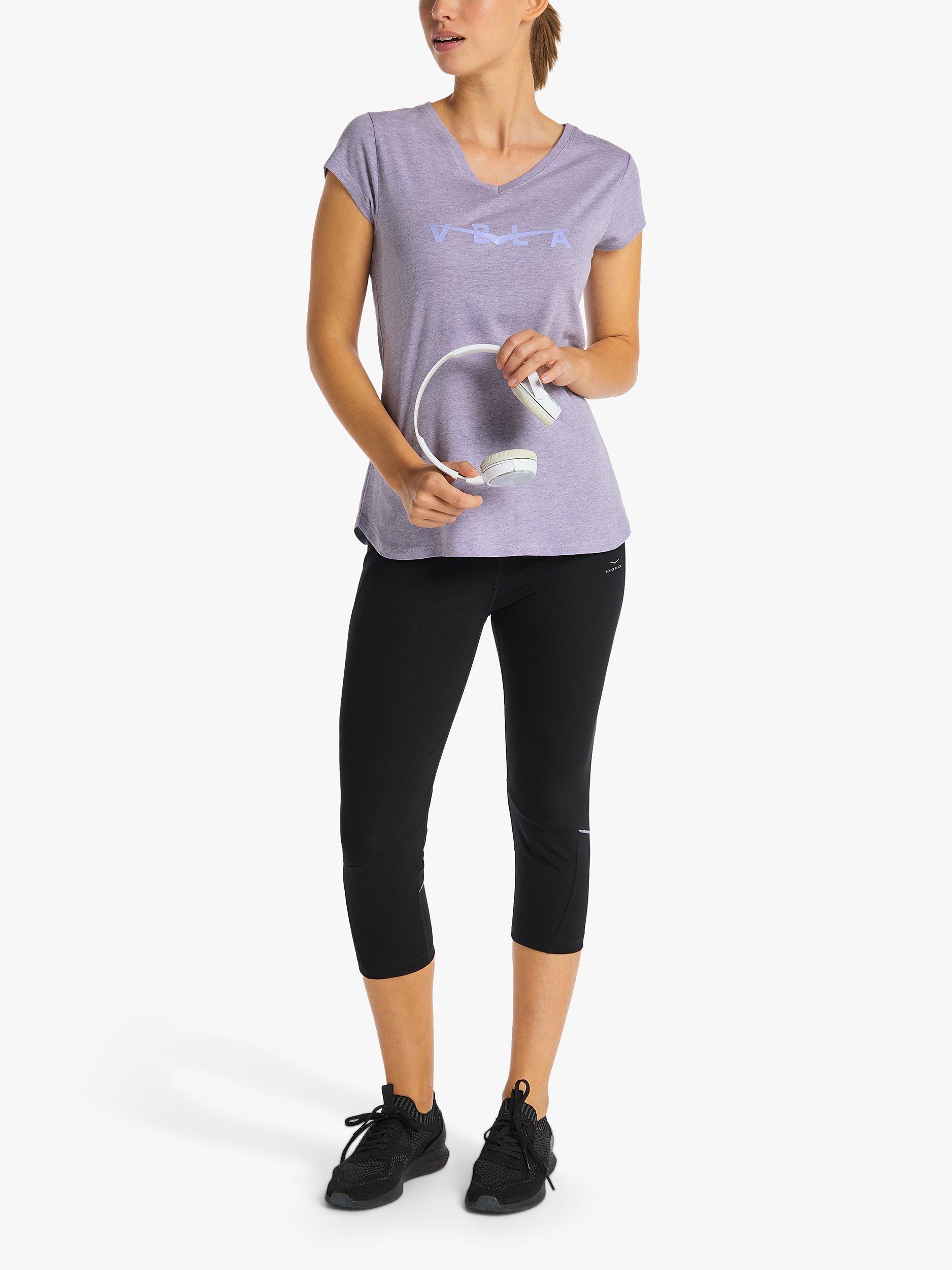 Product image 3 of 7, which shows Venice Beach Lela 5/6 Length Gym Leggings, Black, S