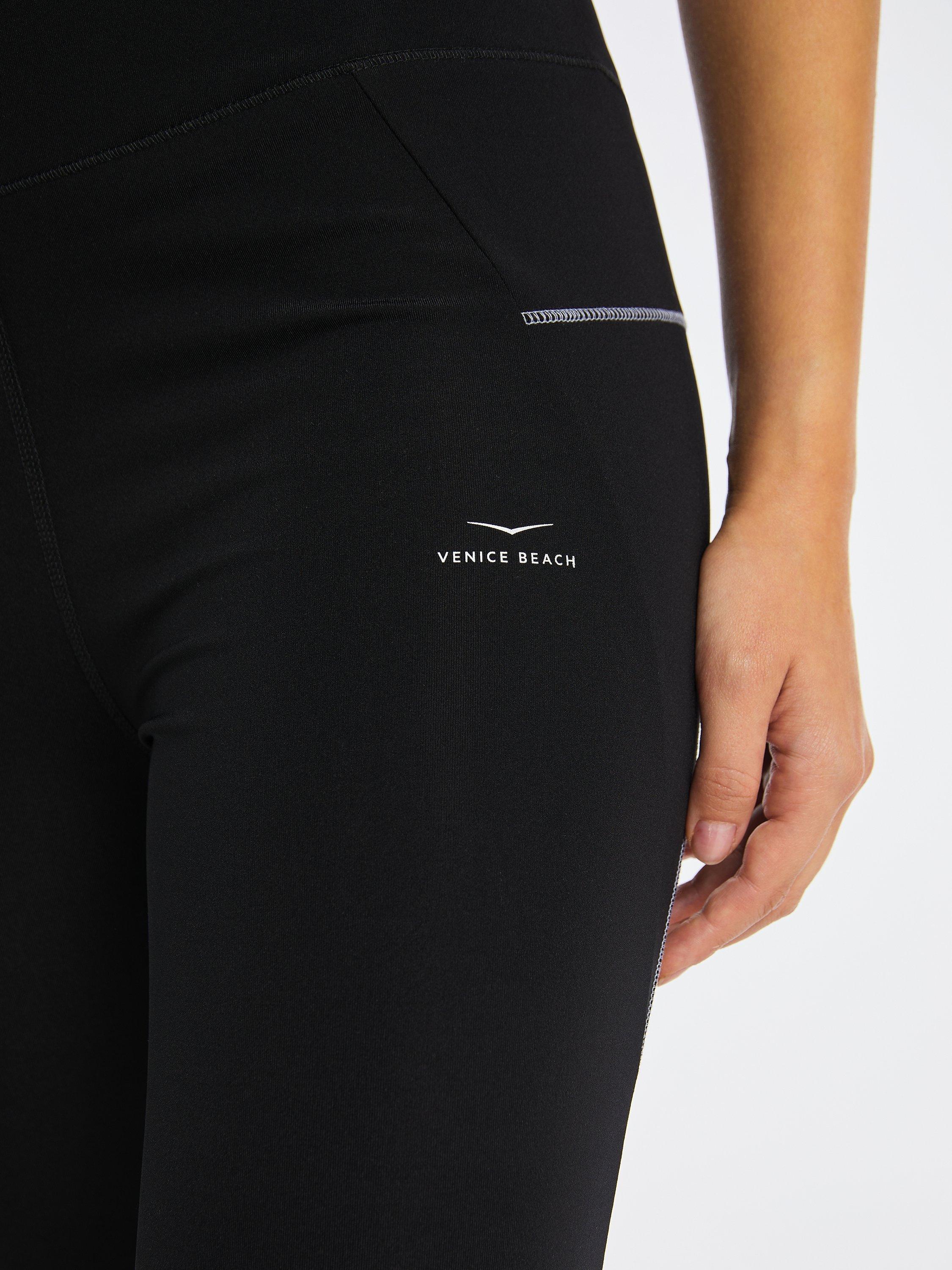 Product image 7 of 7, which shows Venice Beach Lela 5/6 Length Gym Leggings, Black, S