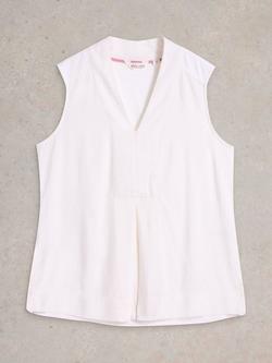 White Stuff Celia V-Neck Shirt, White - view 2, White