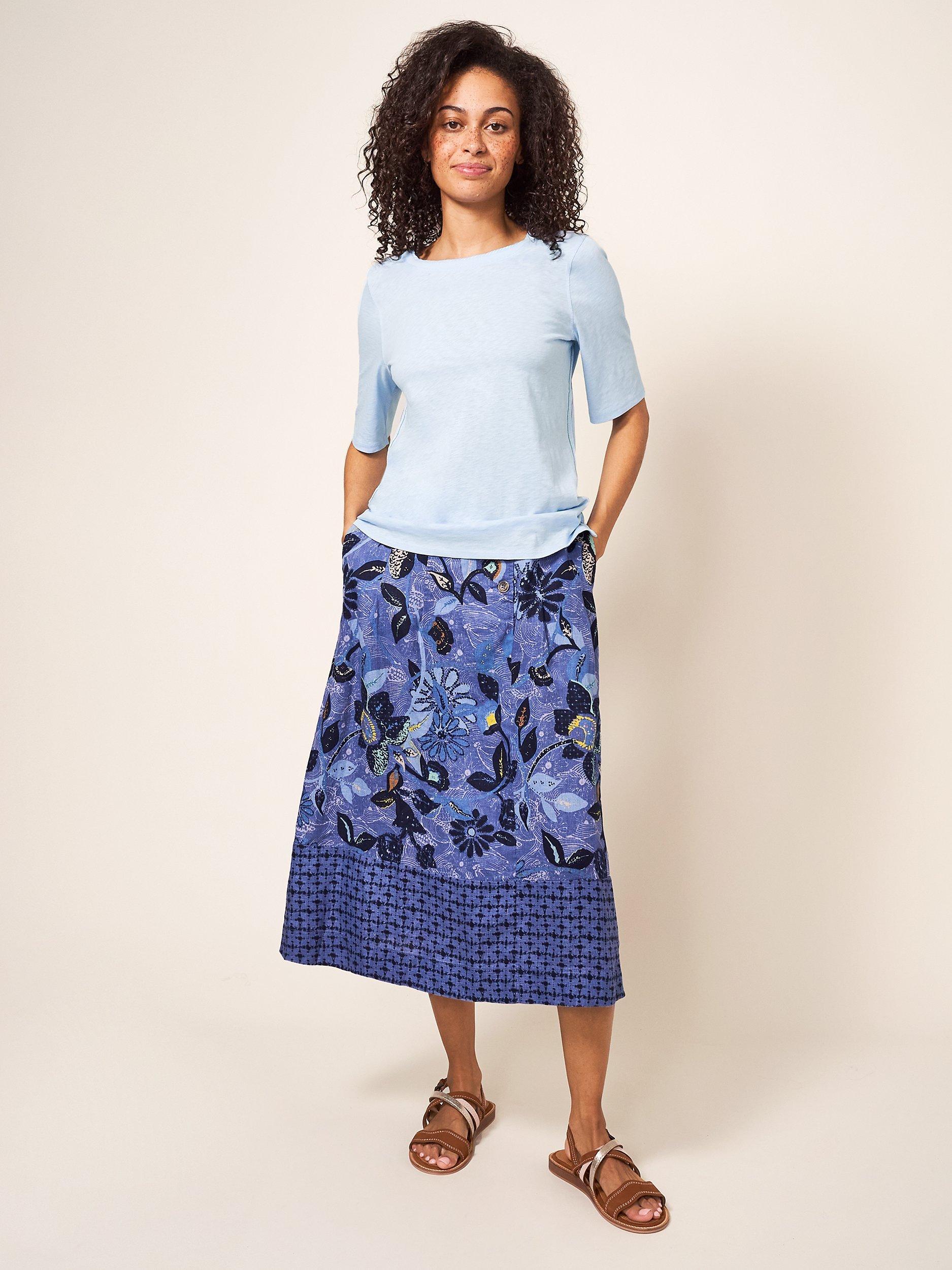 White Stuff Annabel T-Shirt, Lgt Blue